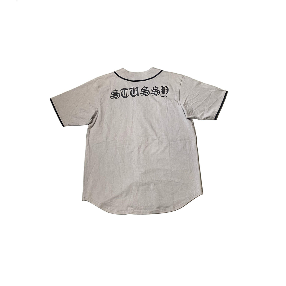 Grey Stussy Baseball Jersey - XL