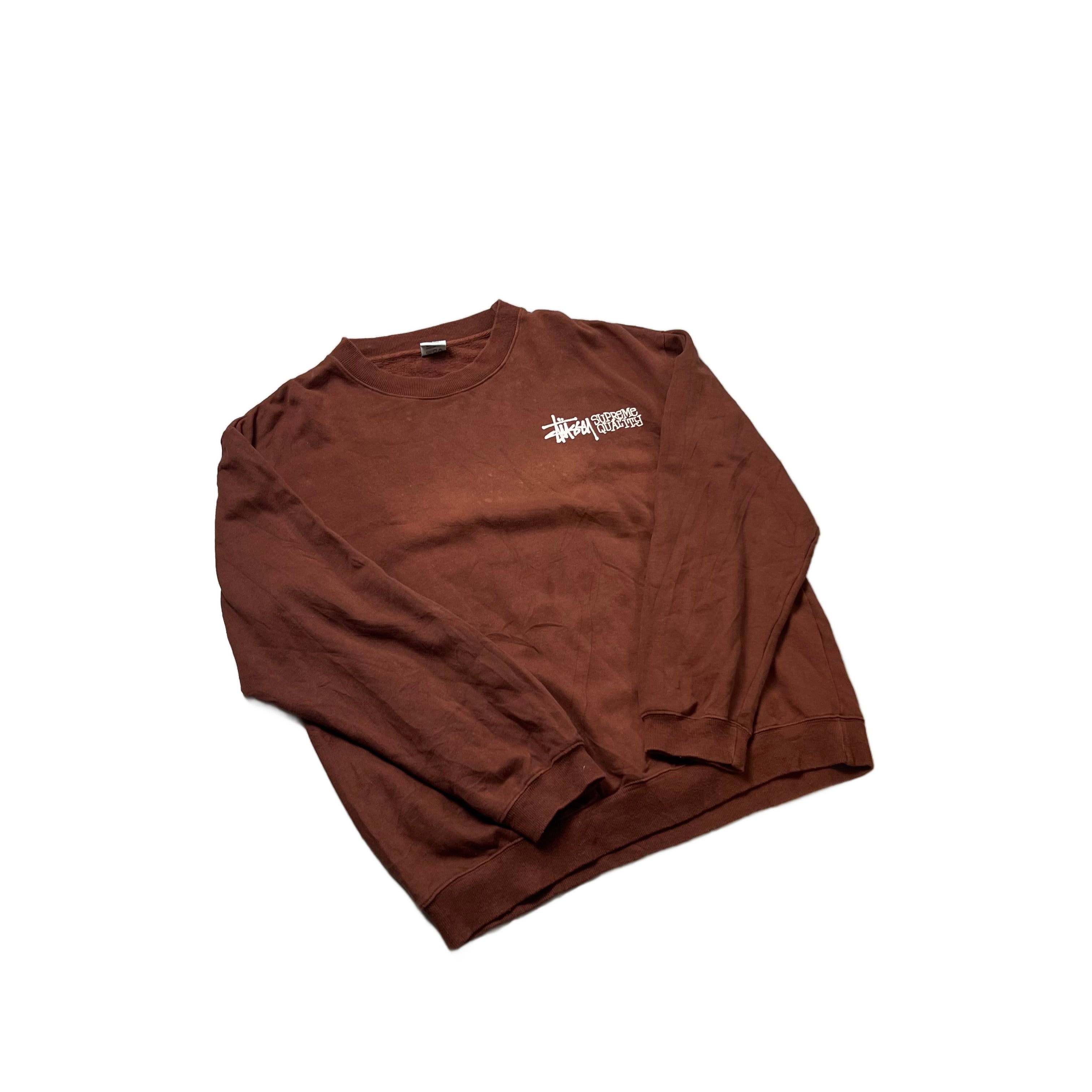 Brown Stussy Sweatshirt - XL