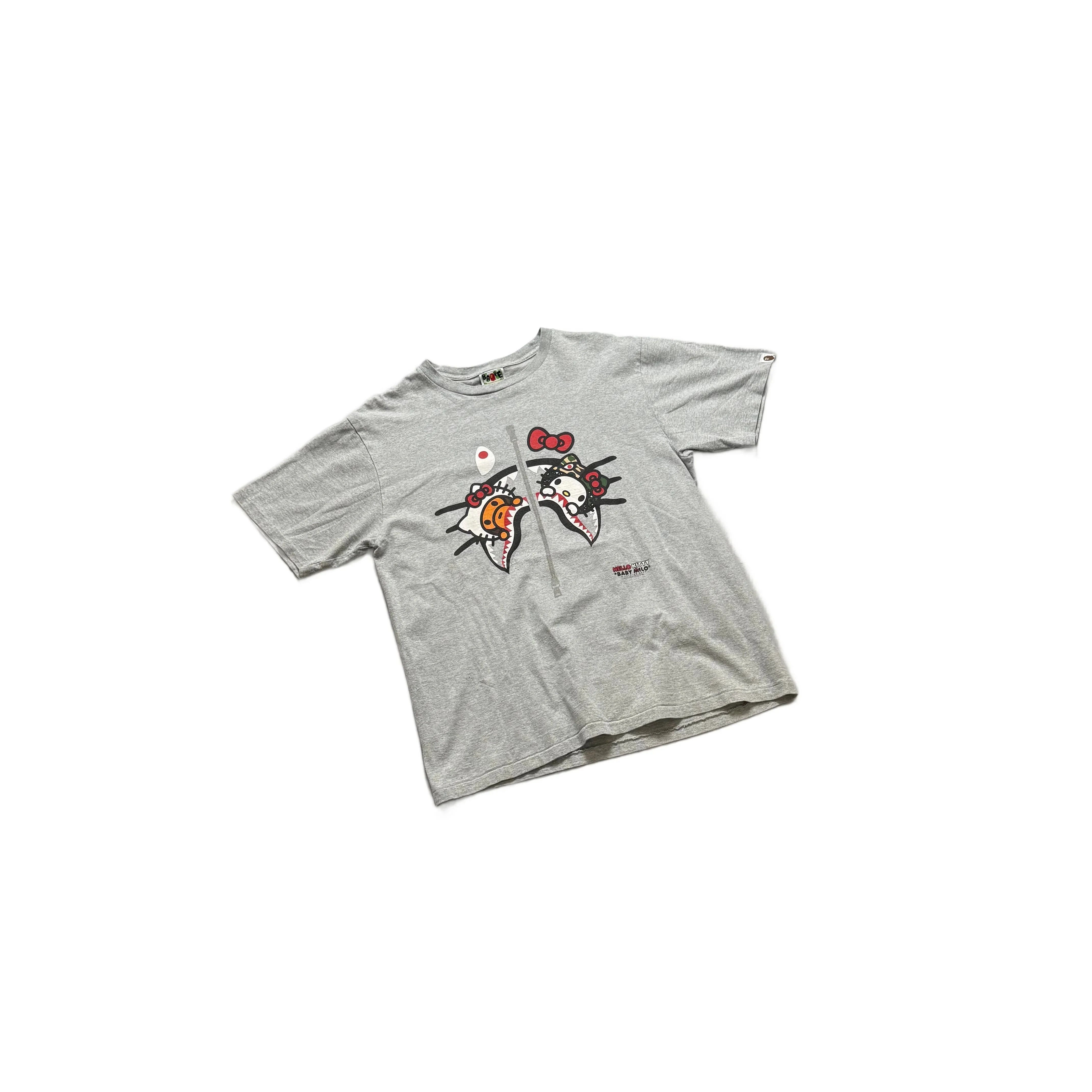 Grey A Bathing Ape (BAPE) x Hello Kitty Tee - XL