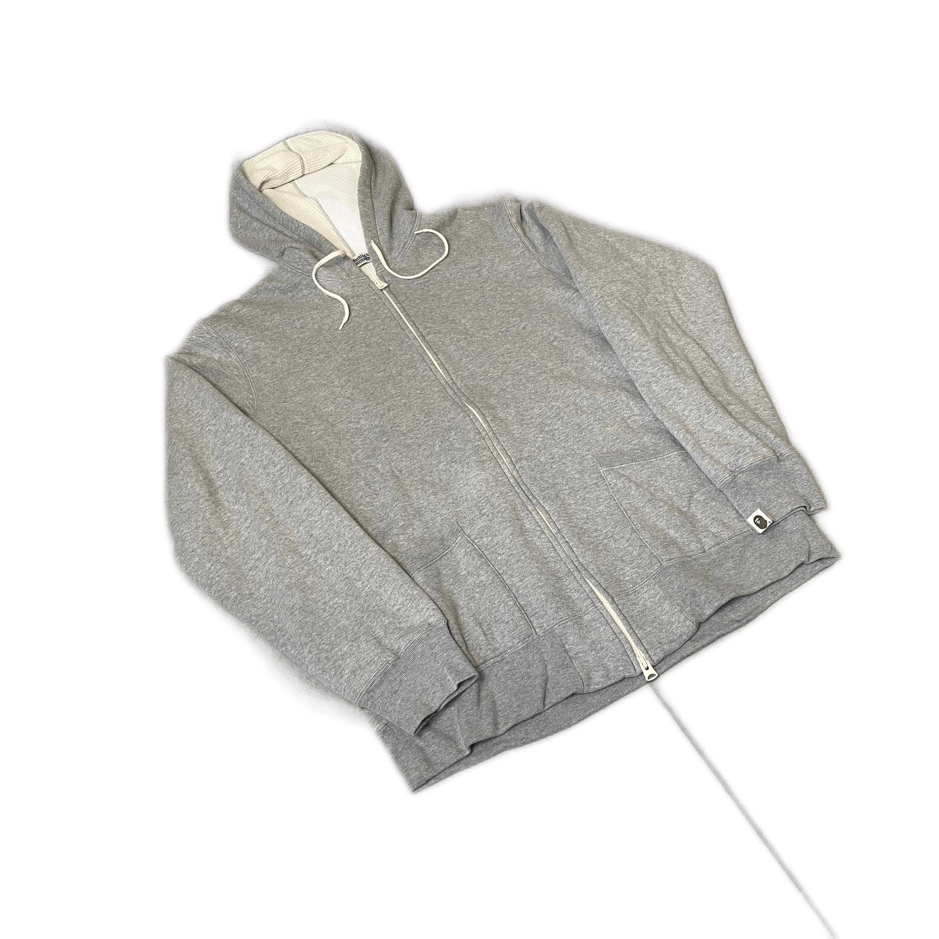Grey A Bathing Ape (BAPE) Zip Up Hoodie - XL