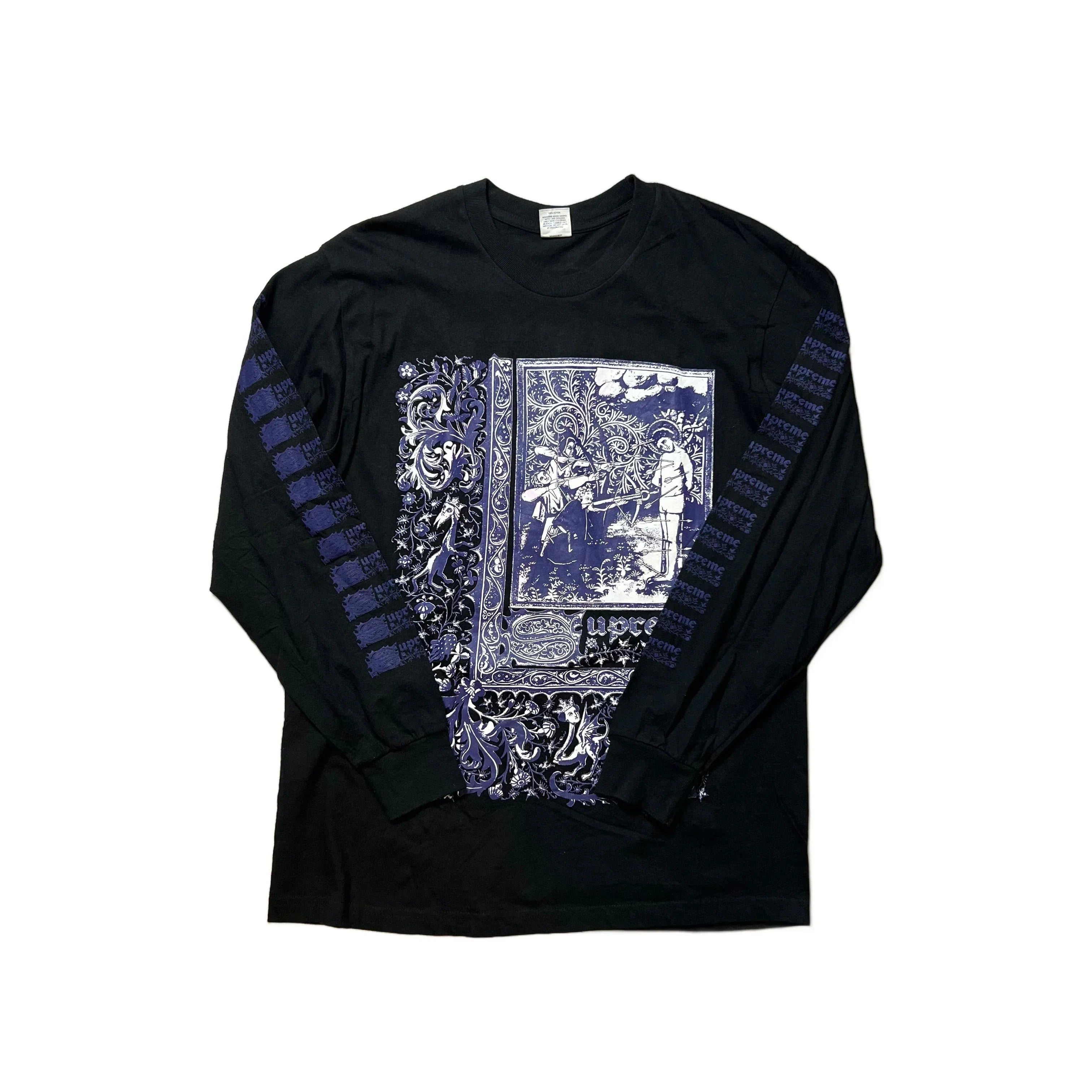 Black Supreme Long Sleeve Tee - M