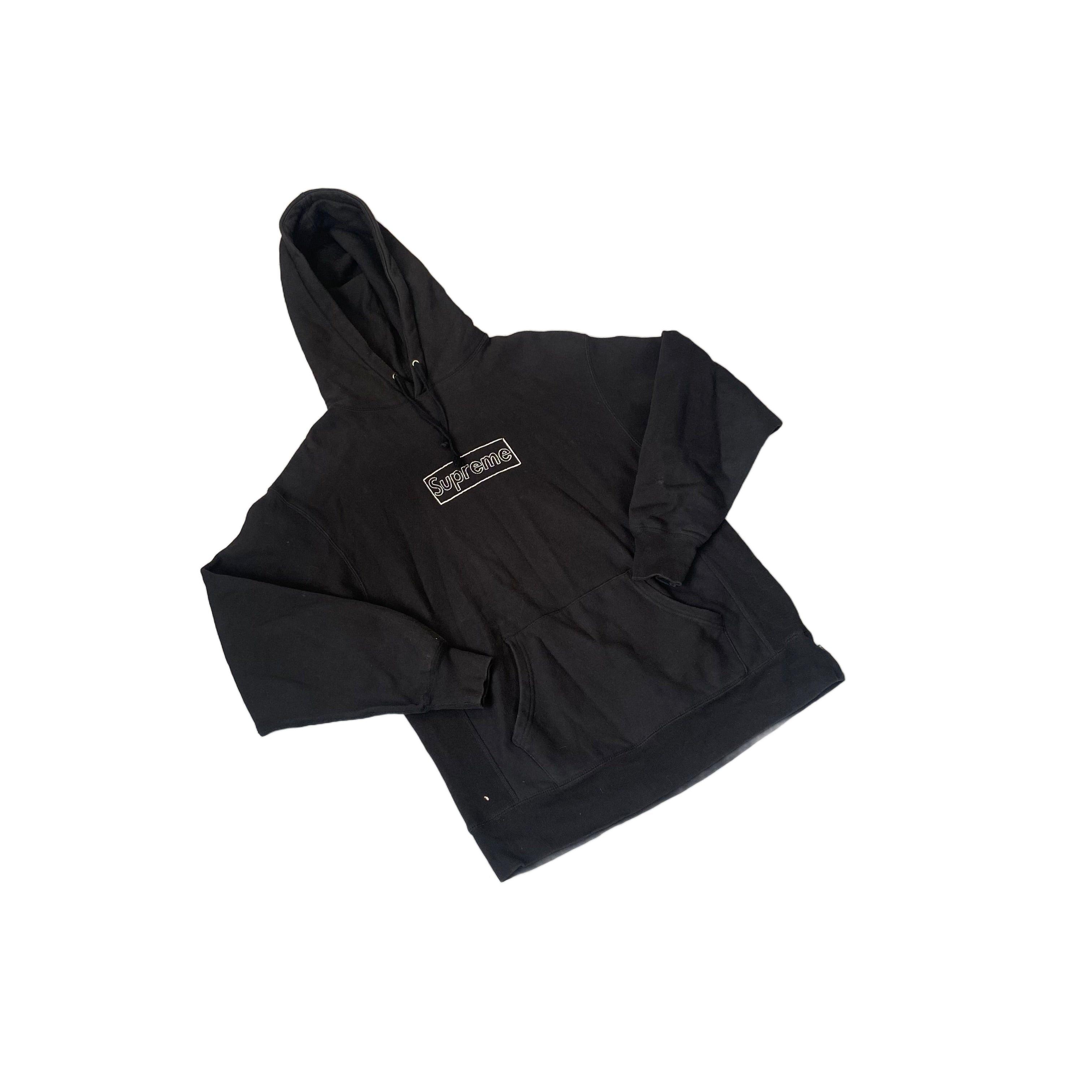 Black Supreme Box Logo Hoodie - M