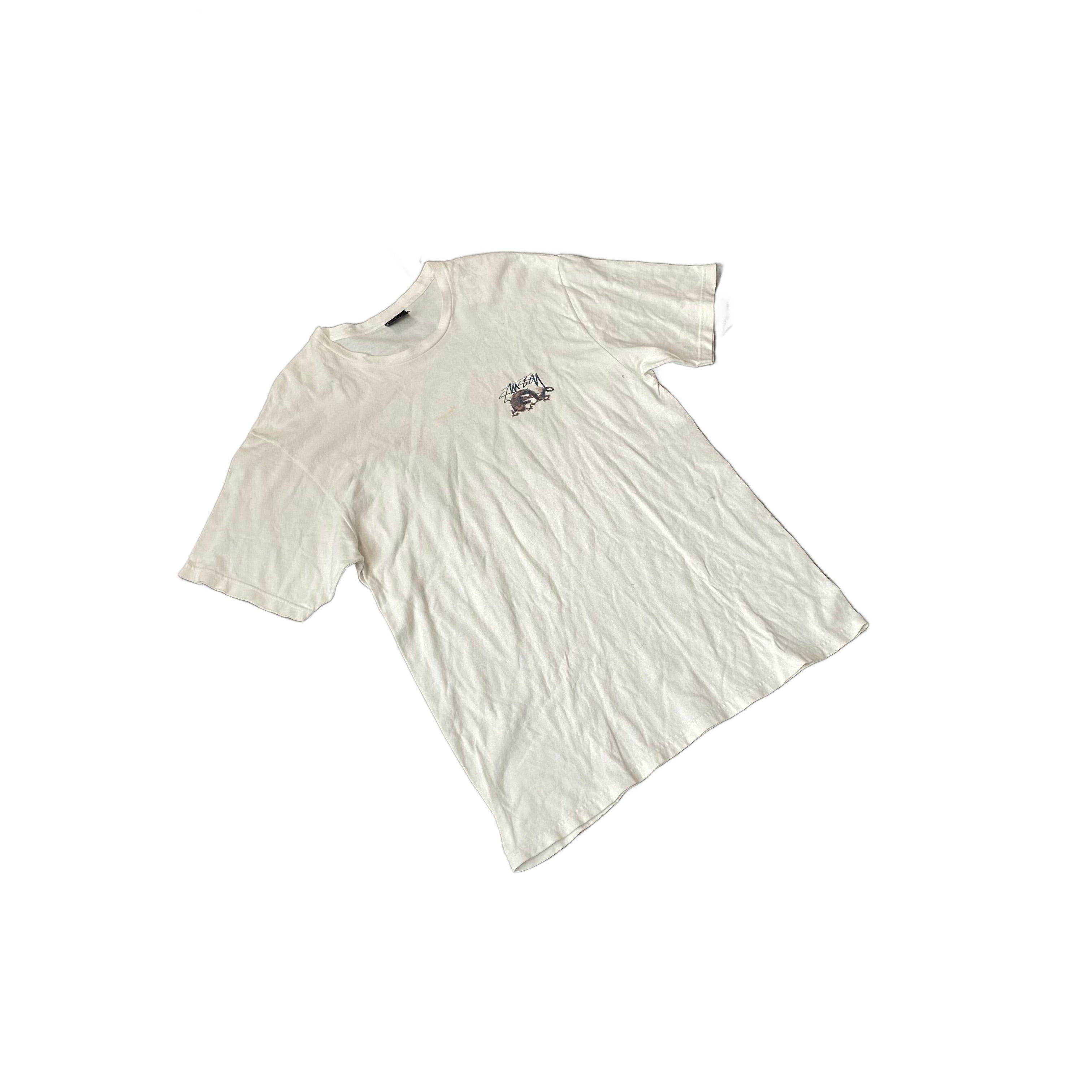 White Stussy Tee - L