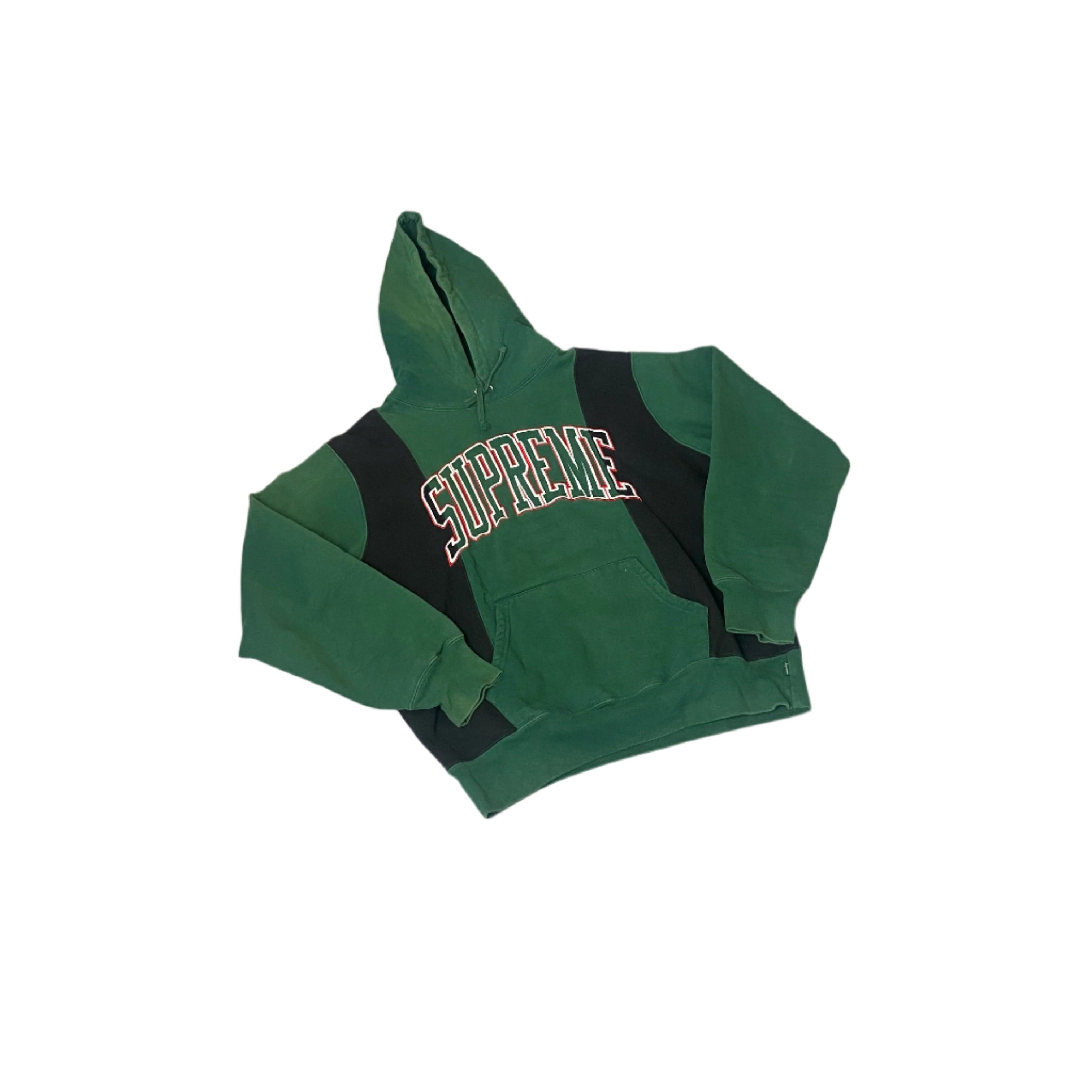 Green + Black Supreme Hoodie - M