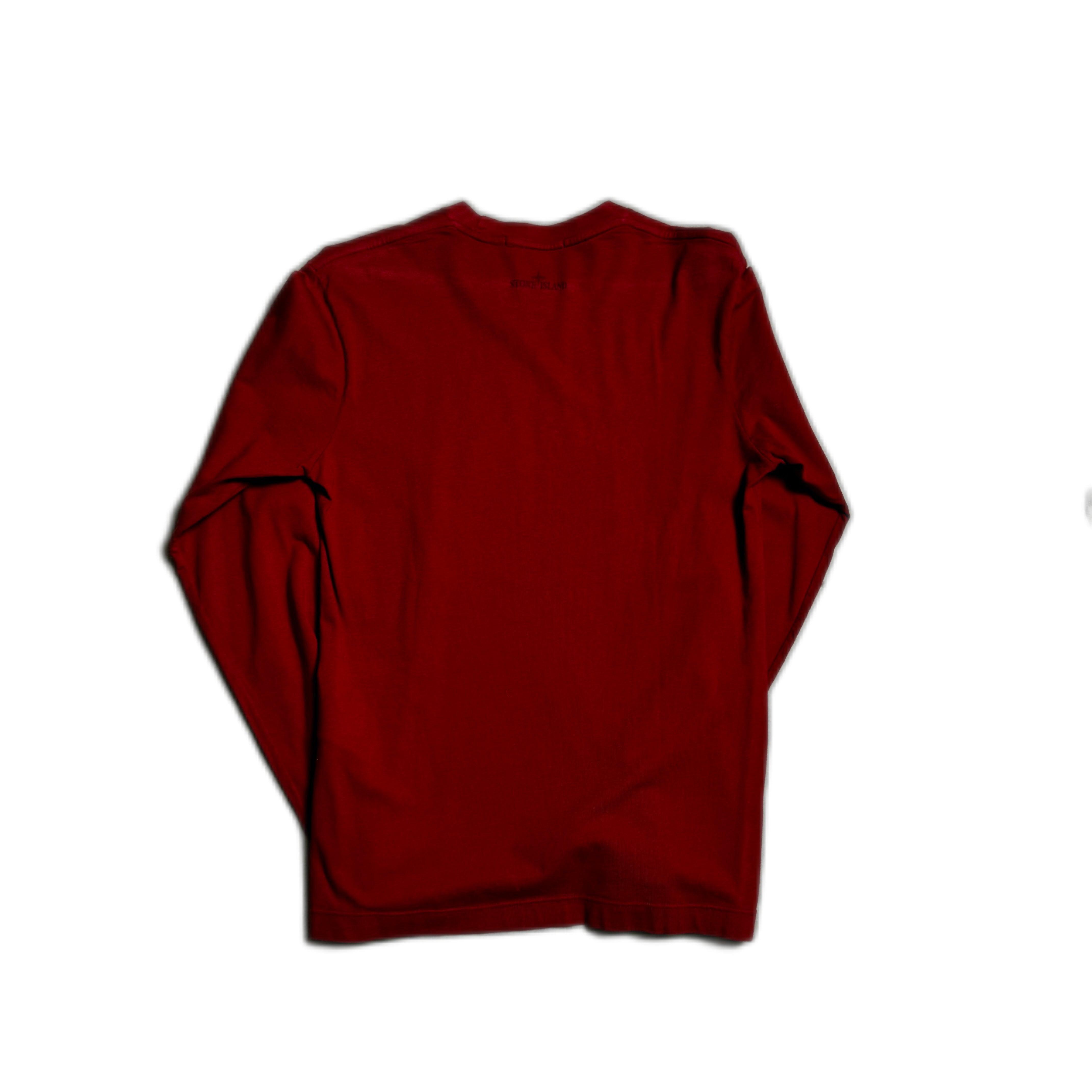 Burgundy Stone Island Tee - S