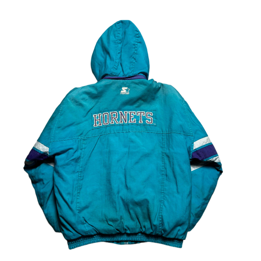 Vintage 90s Blue Starter Charlotte Hornets NBA Coat - XL