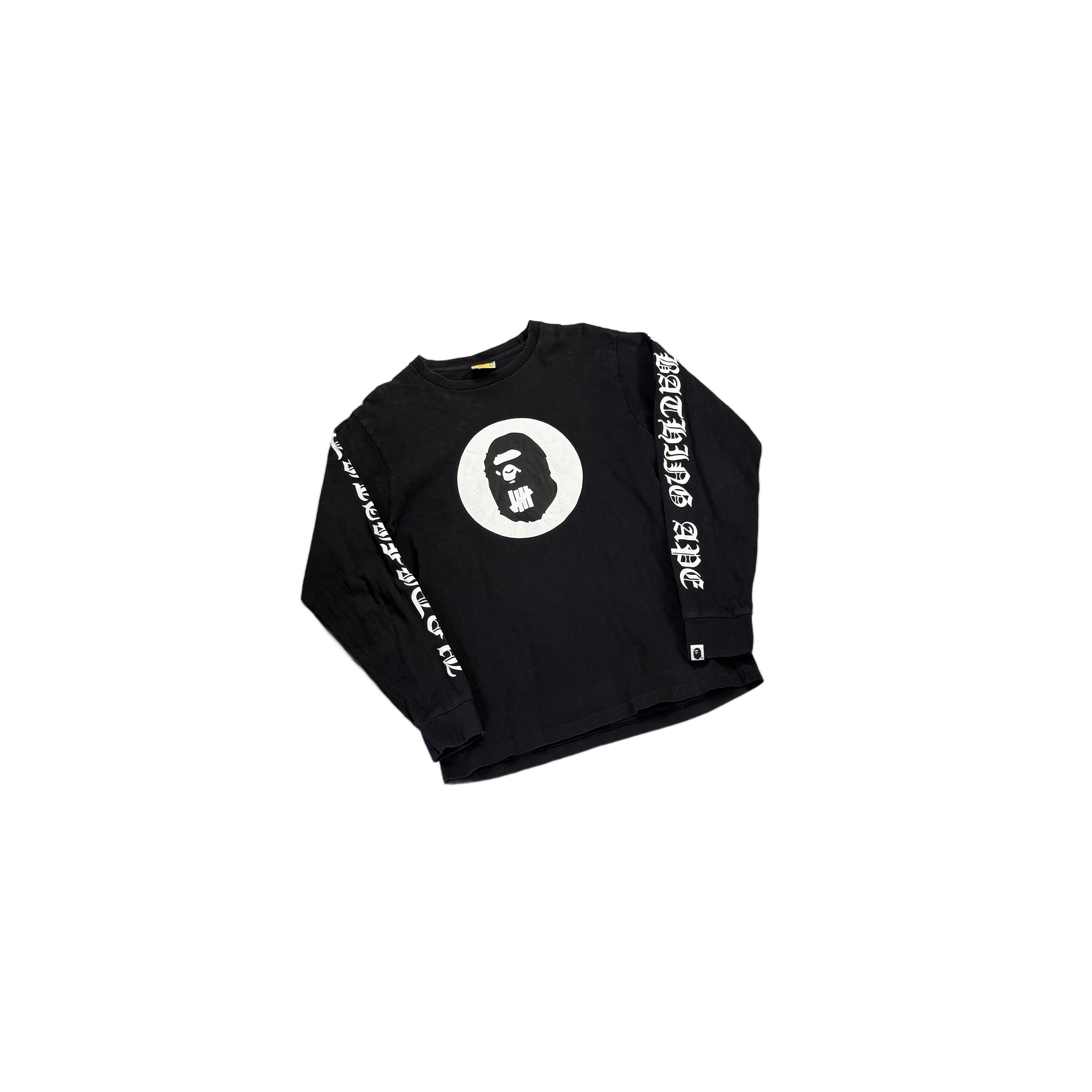 Black A Bathing Ape (BAPE) x Undefeated Long Sleeve Tee - L