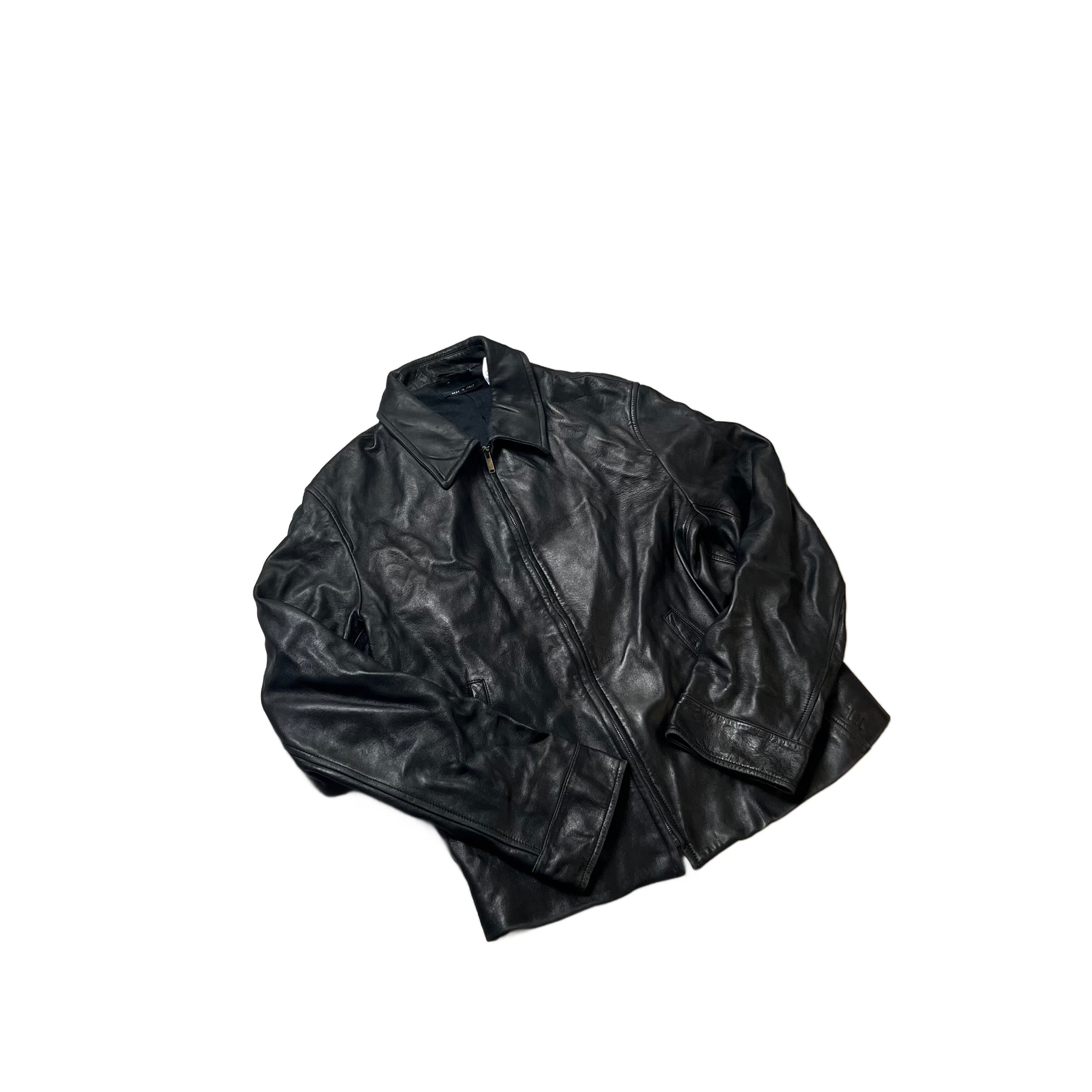 Vintage Black Gucci Leather Jacket - M