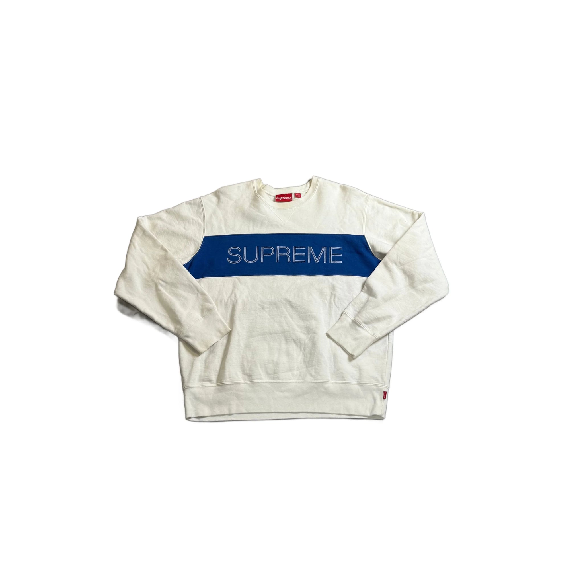 White Supreme Sweatshirt - L