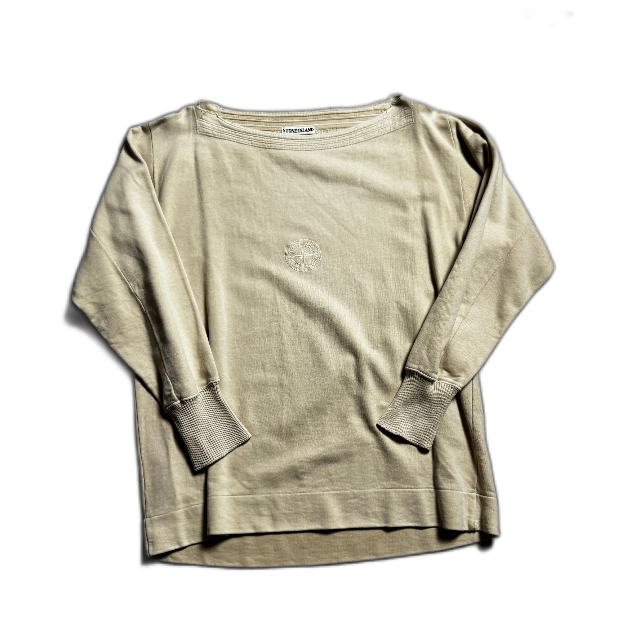 Vintage Cream Stone Island Sweatshirt - M