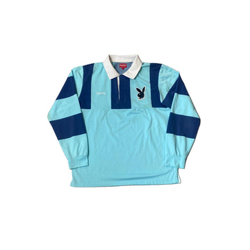 Blue Supreme x Playboy Long Sleeve Polo Shirt - L