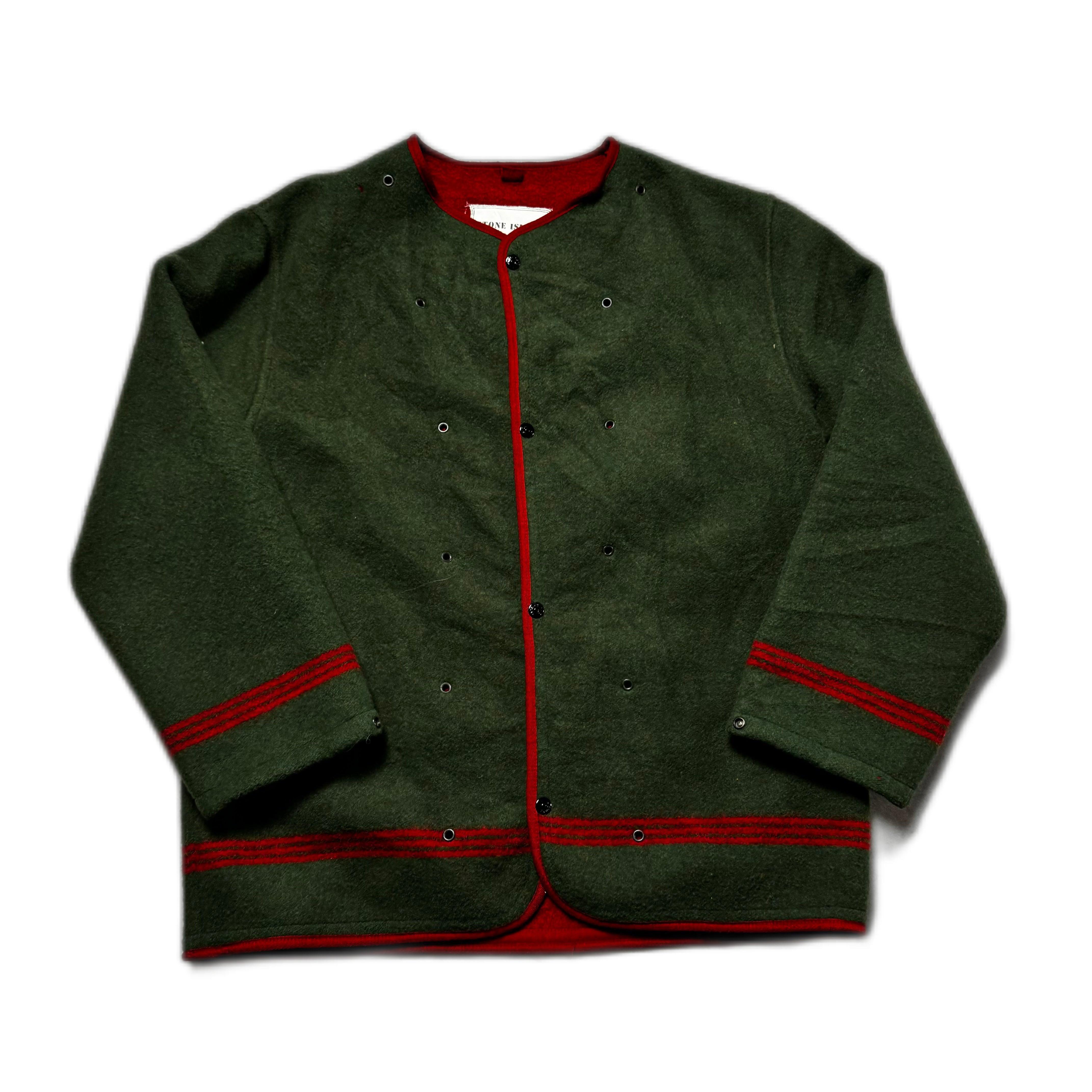 Vintage 90s Green Stone Island Cardigan - XL