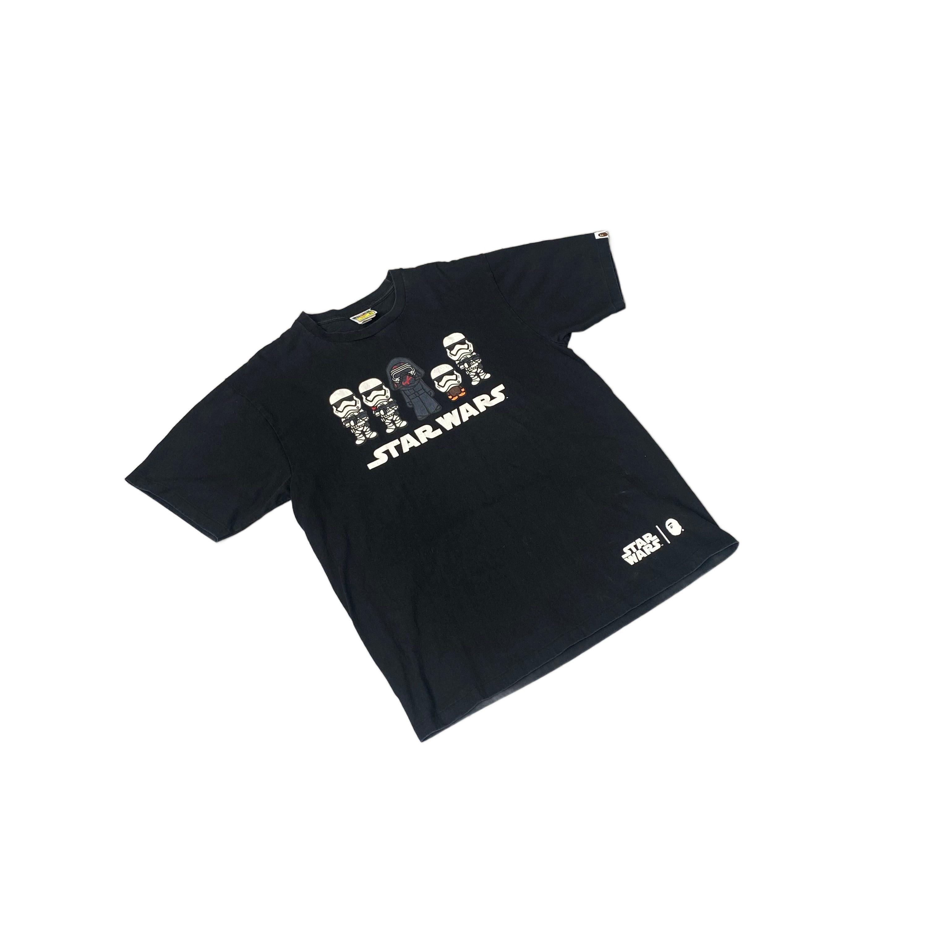 Black A Bathing Ape (BAPE) x Star Wars Tee - XL