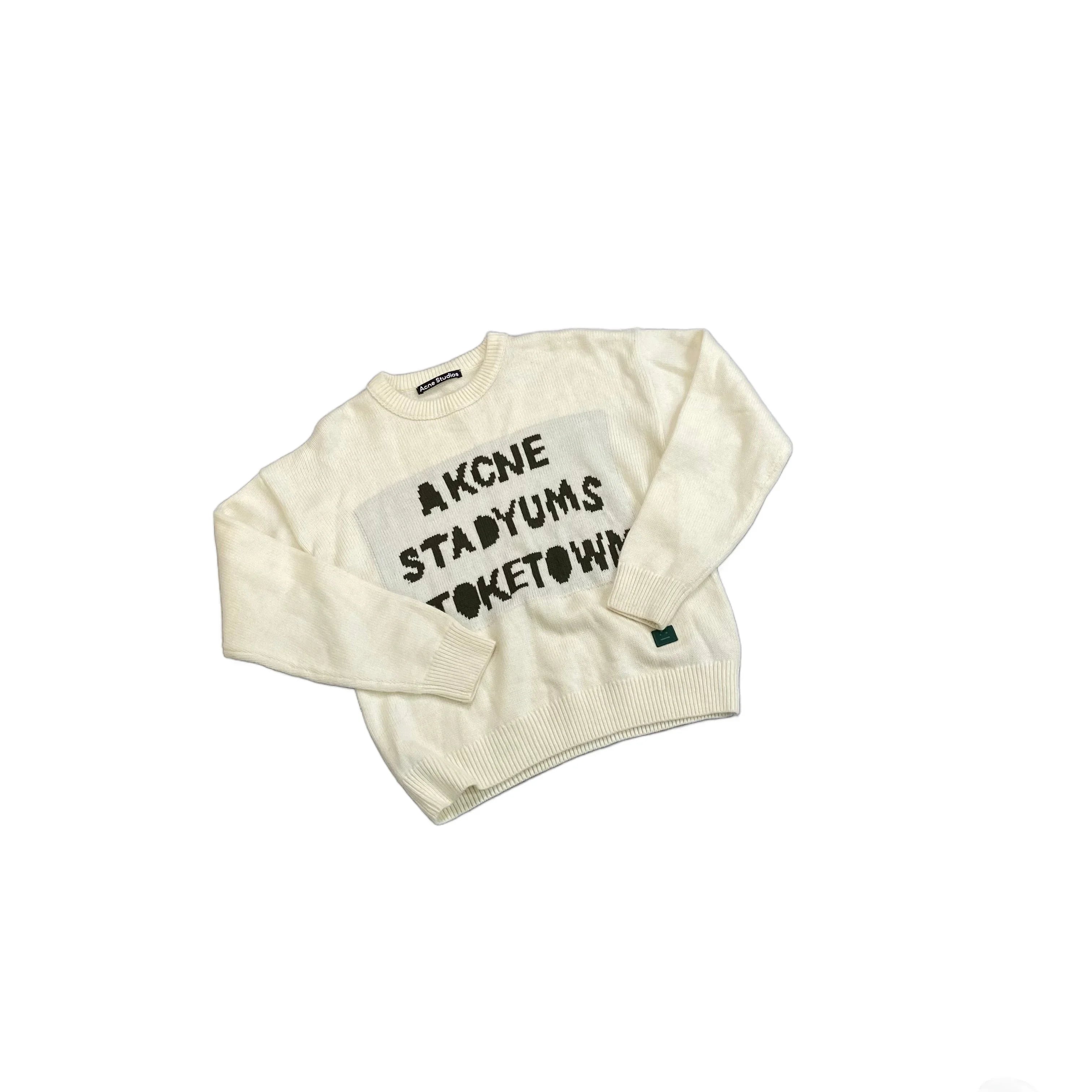 White Acne Studios Knitted Sweatshirt - M