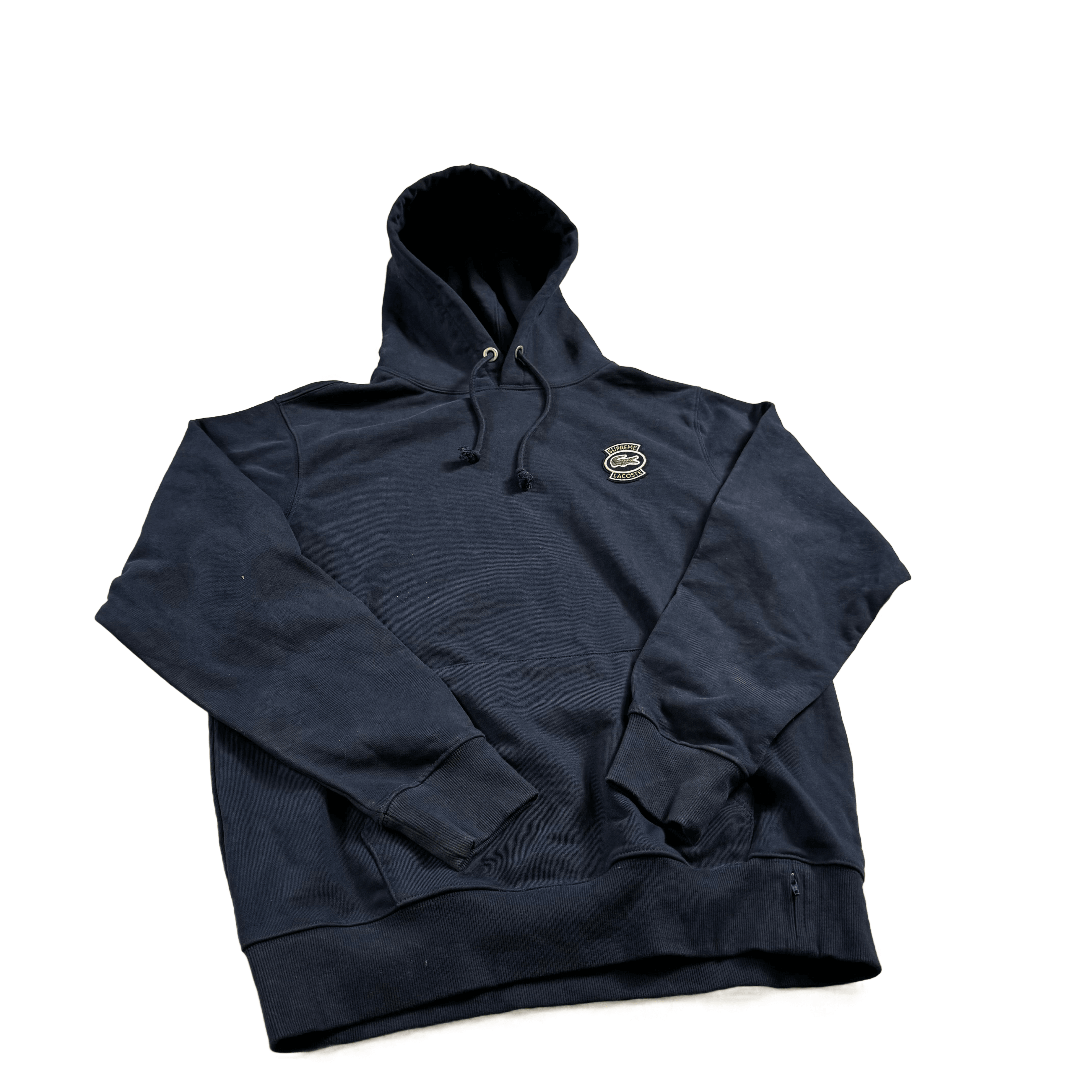 Navy Blue Supreme x Lacoste Hoodie - XL (Recommended Size - L)