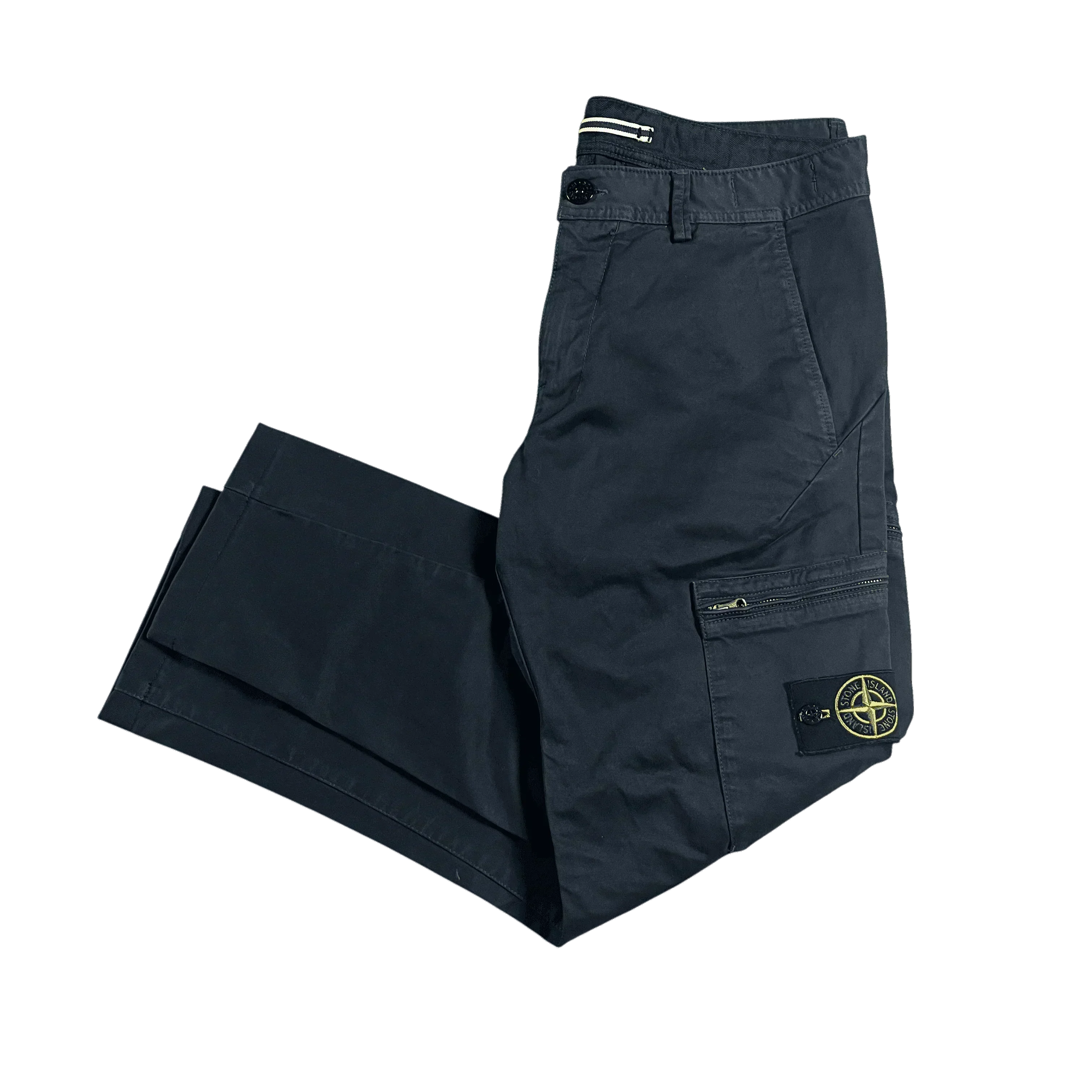 Navy Blue Stone Island Cargos - 32