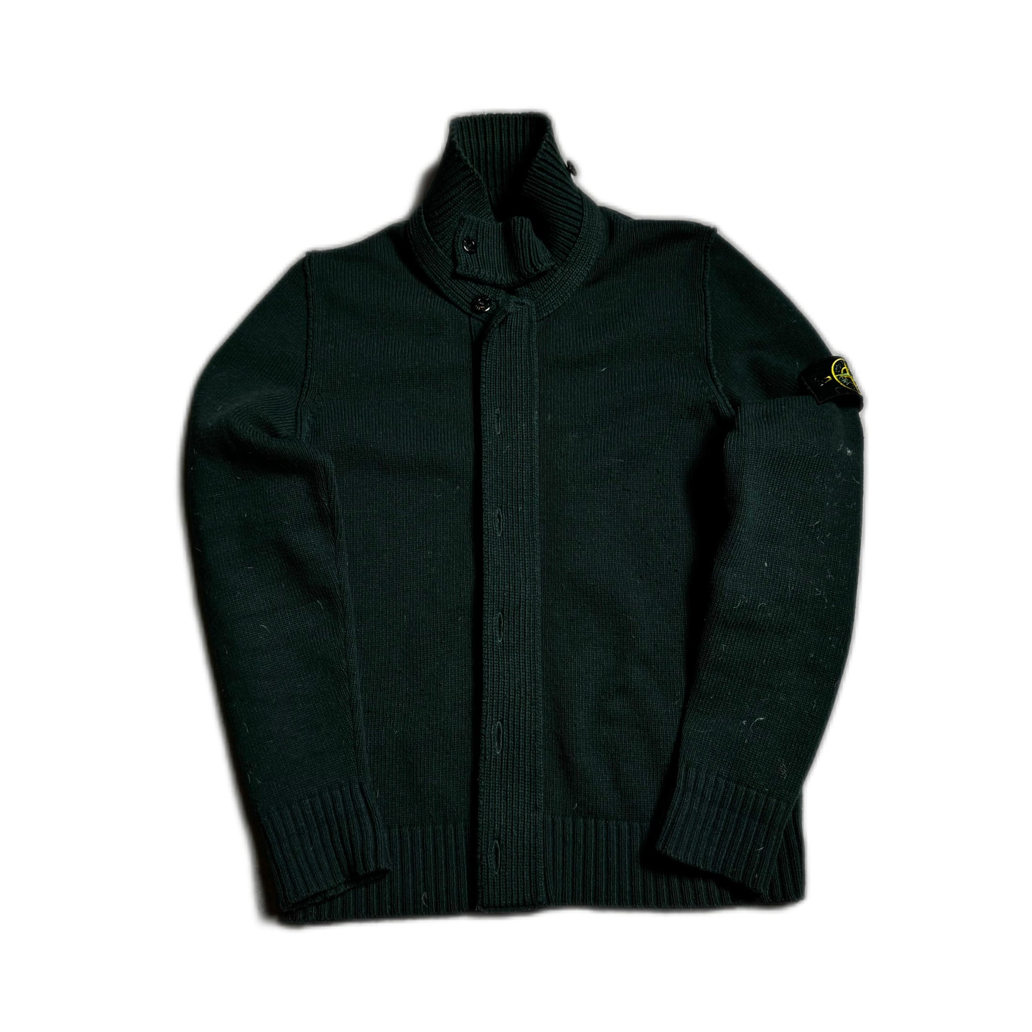 Vintage Green Stone Island Knitted Jacket - L