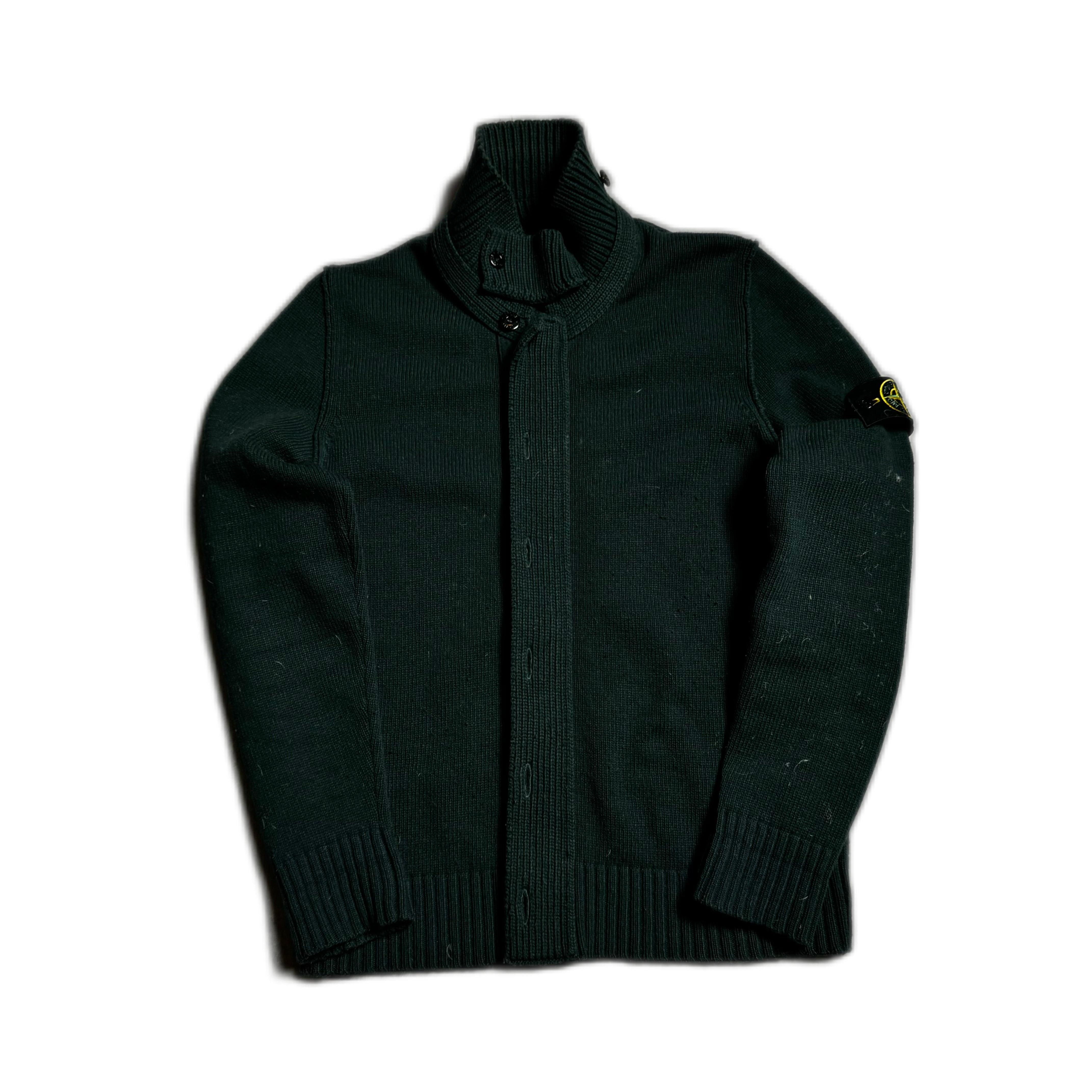Vintage Green Stone Island Knitted Jacket - L