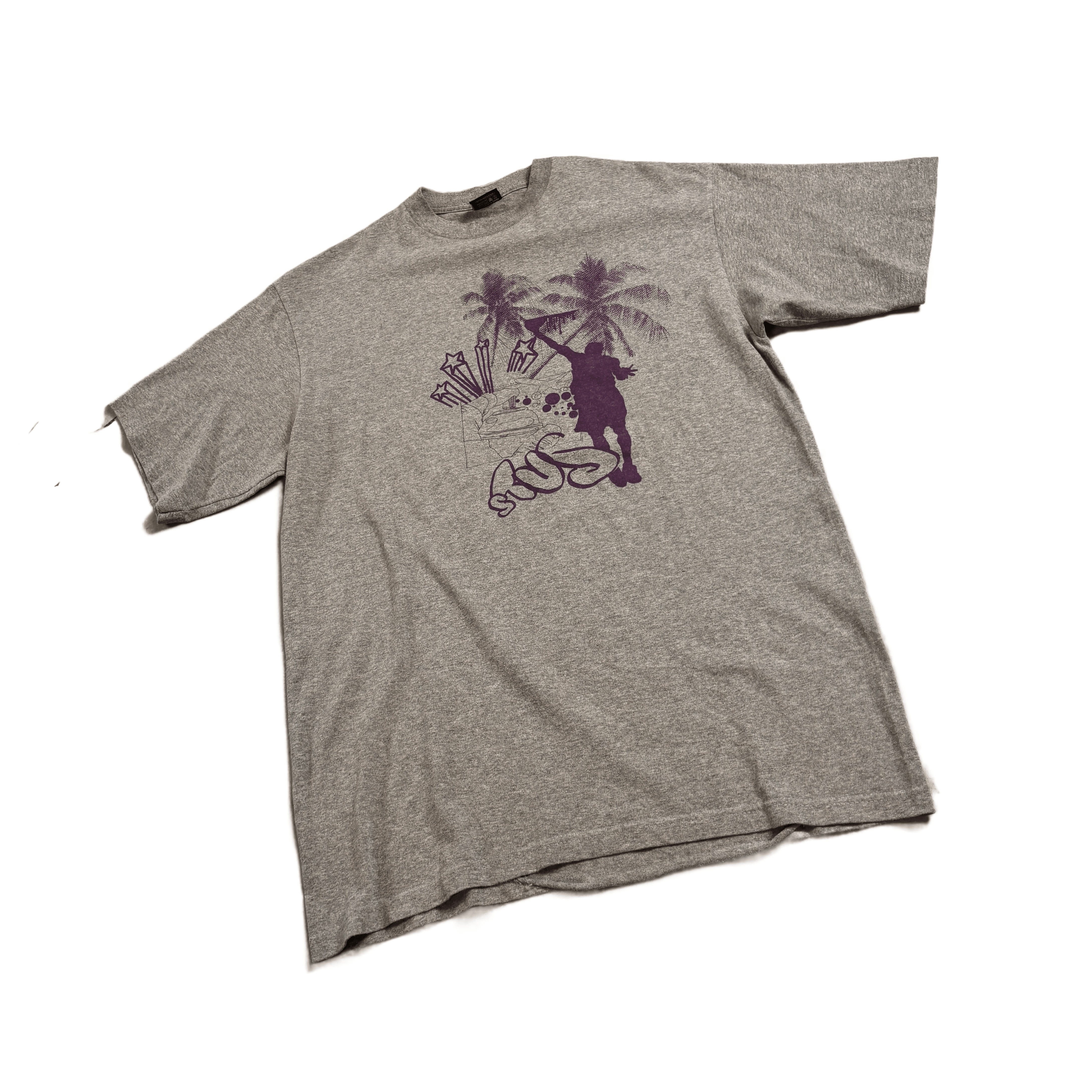 Grey Stussy Tee - L