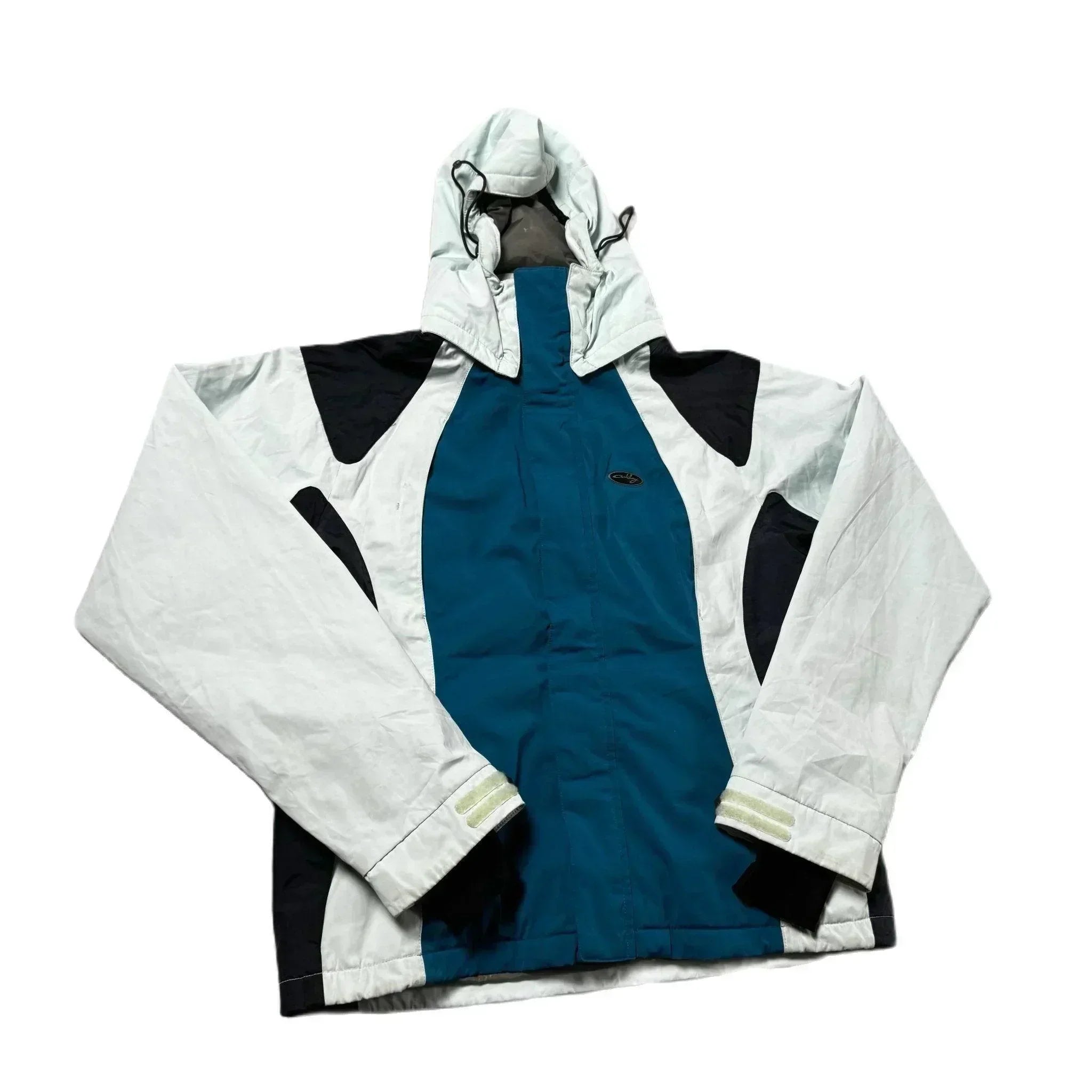 Vintage Blue, White + Blaxk Oakley Coat - L