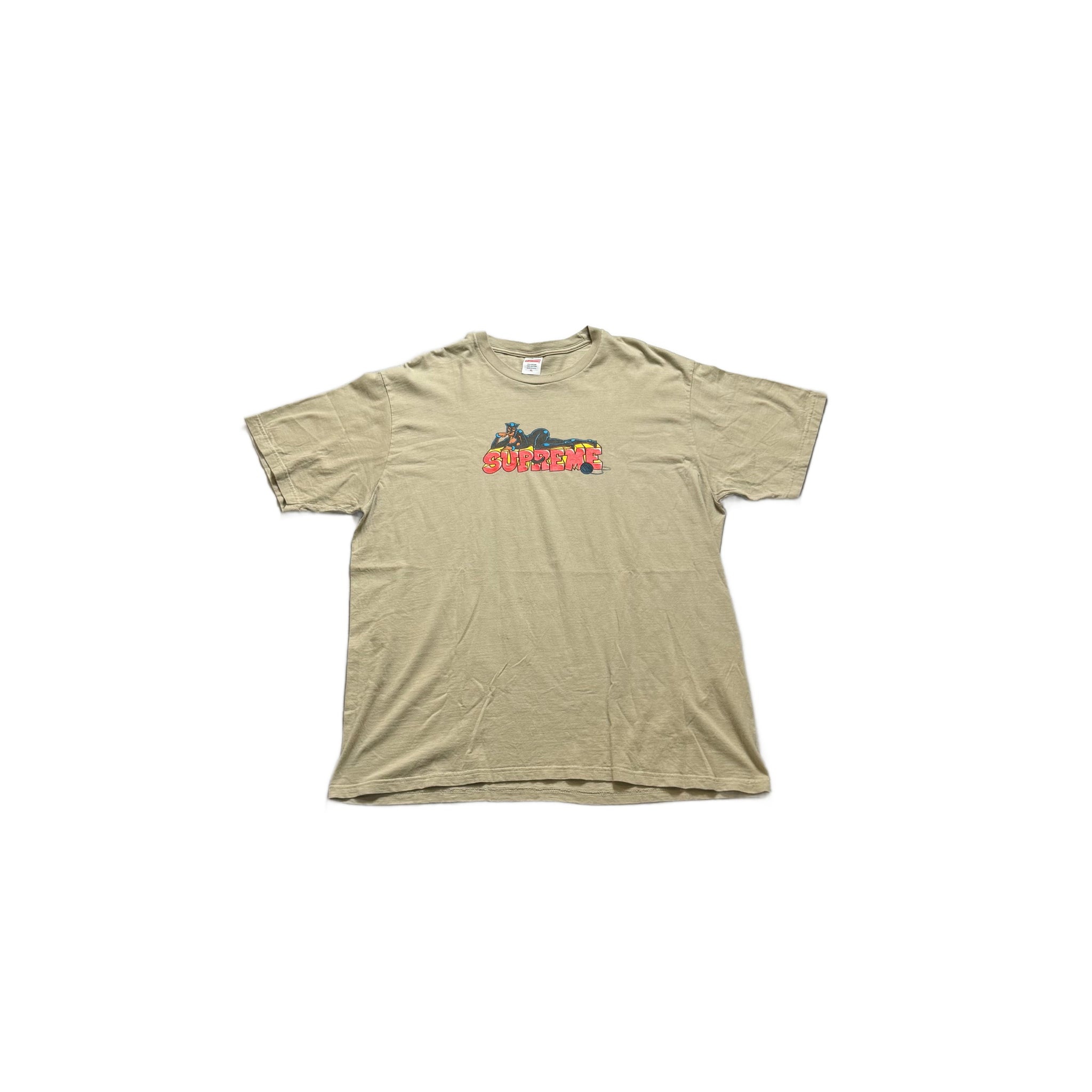 Beige Supreme Tee - XL