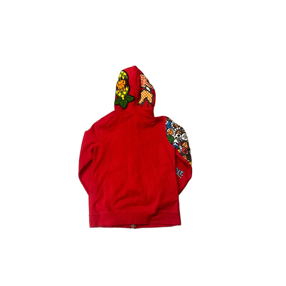 Red A Bathing Ape (BAPE) Zip Up Hoodie - XS
