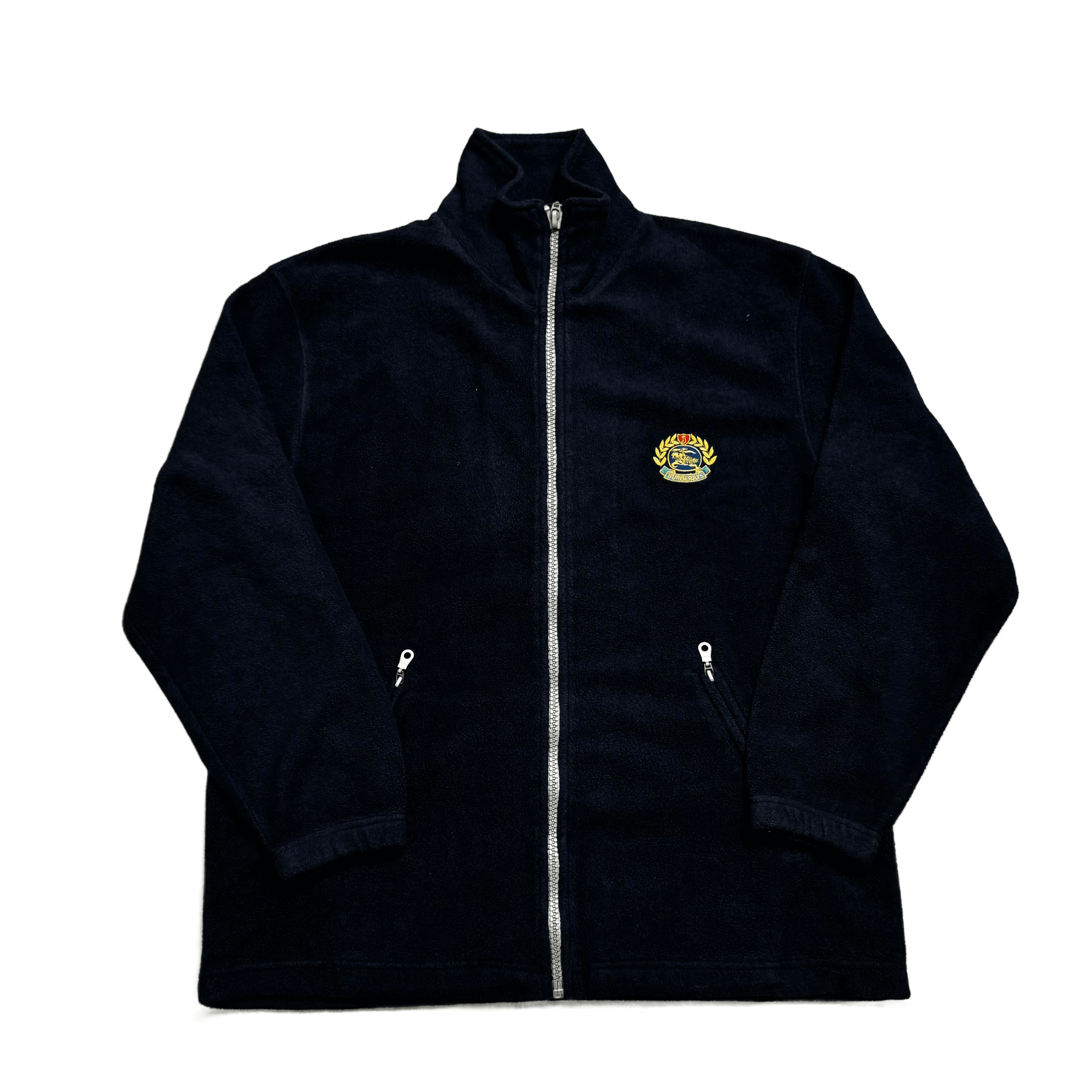 Vintage Navy Blue Burberry Full Zip Fleece - L