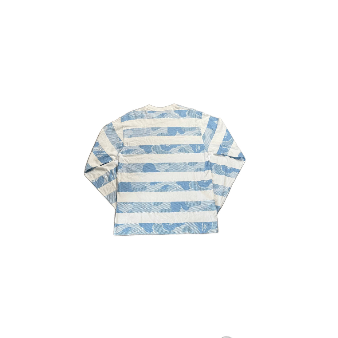 White + Blue A Bathing Ape (BAPE) Long Sleeve Tee - M