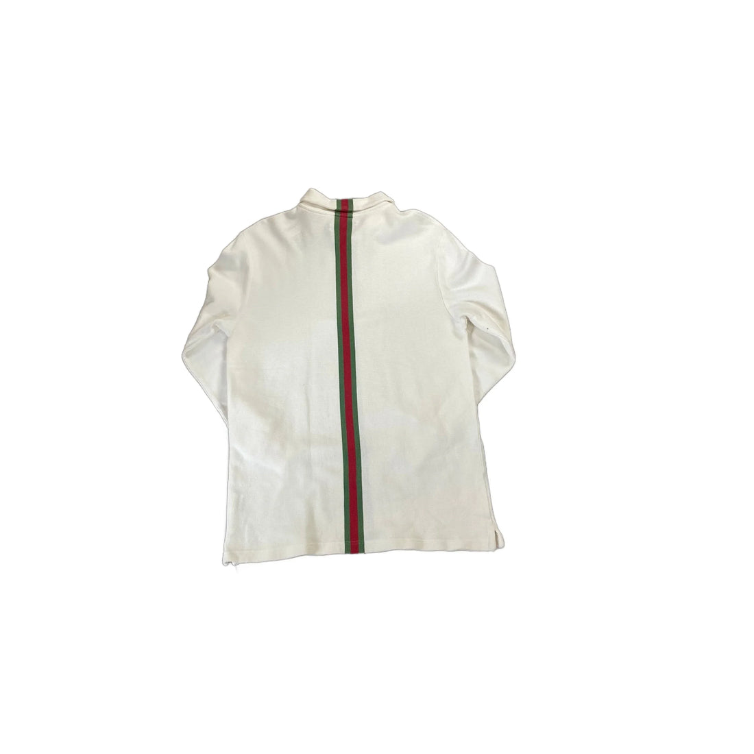 White Palace 1/4 Zip Long Sleeve Polo Shirt - M