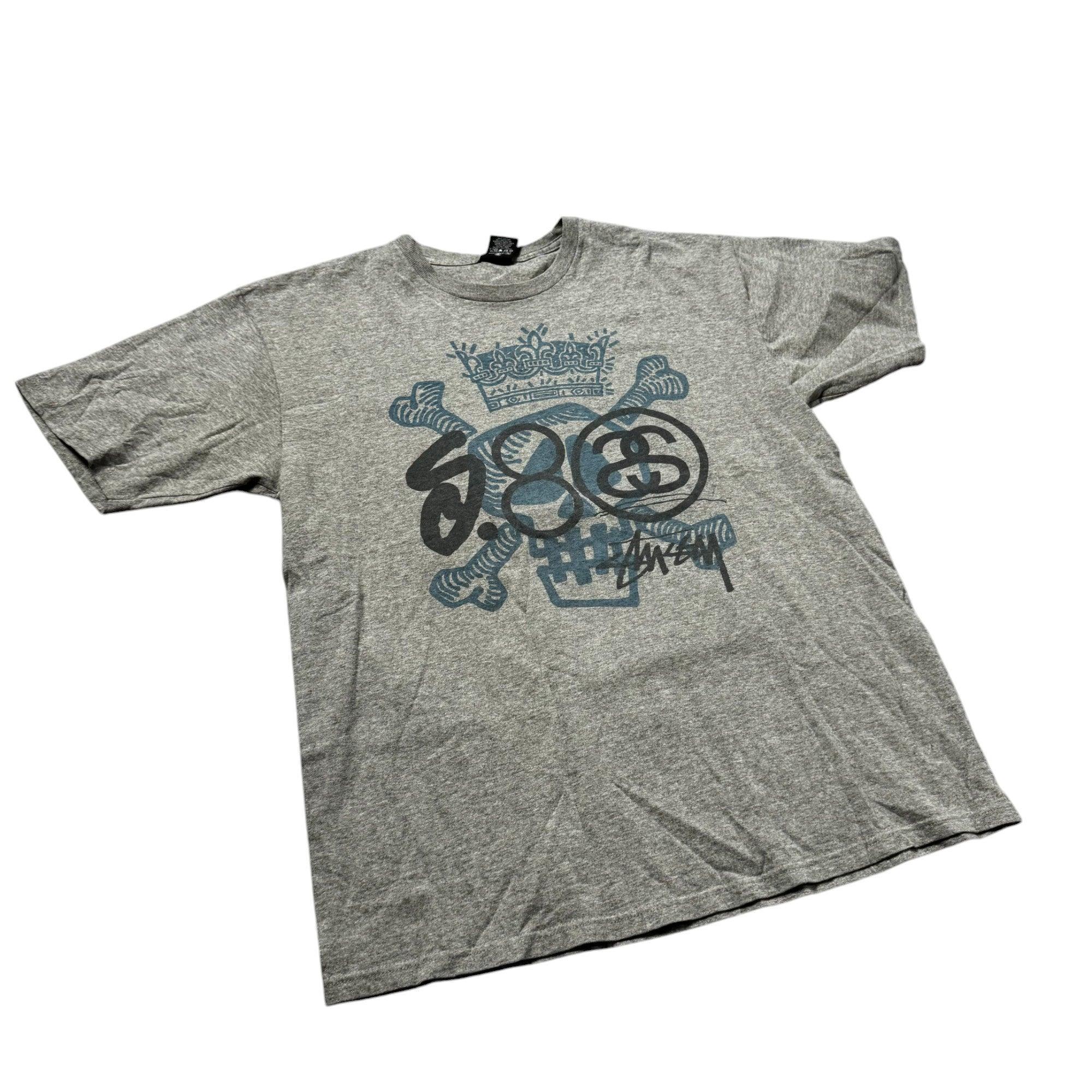 Grey Stussy Tee - L