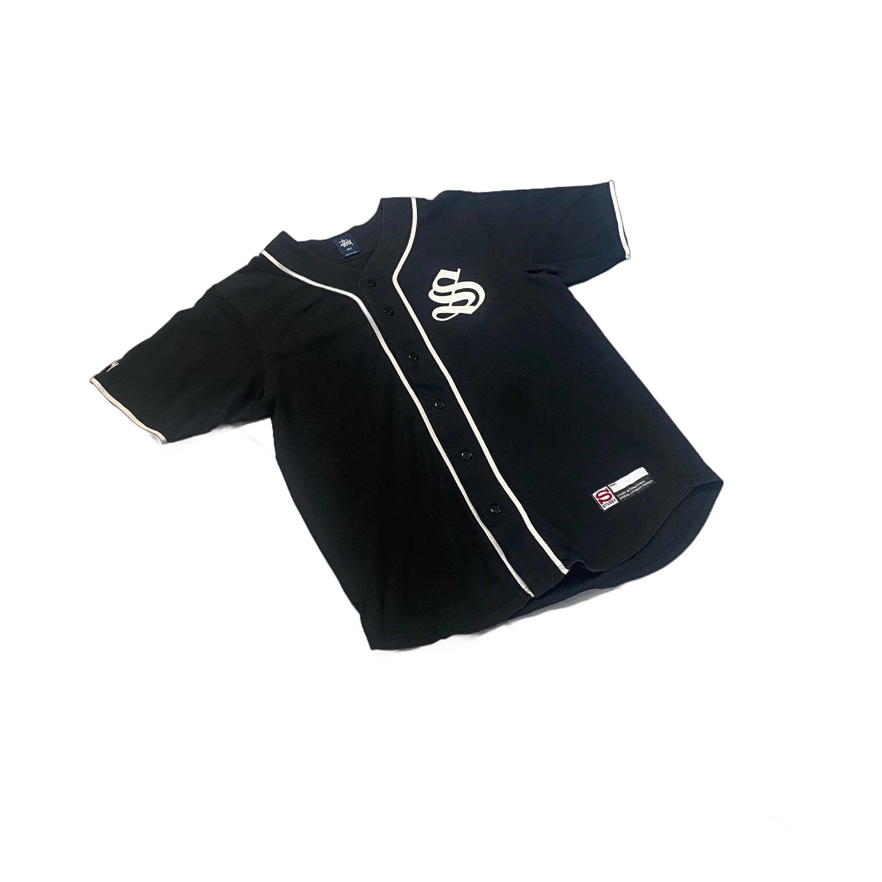 Black Stussy Baseball Jersey - L