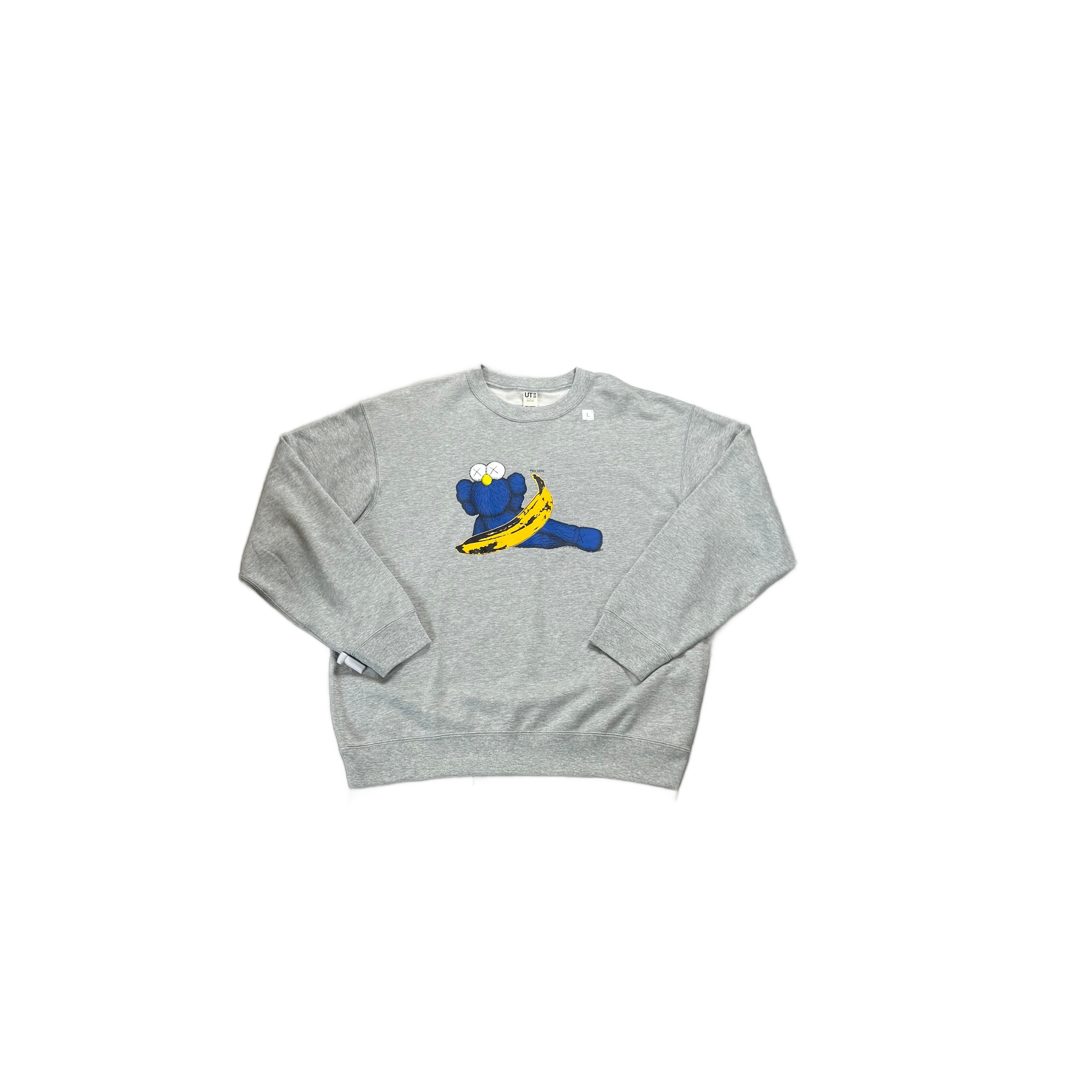 BNWT Grey Uniqlo x KAWS Sweatshirt - L