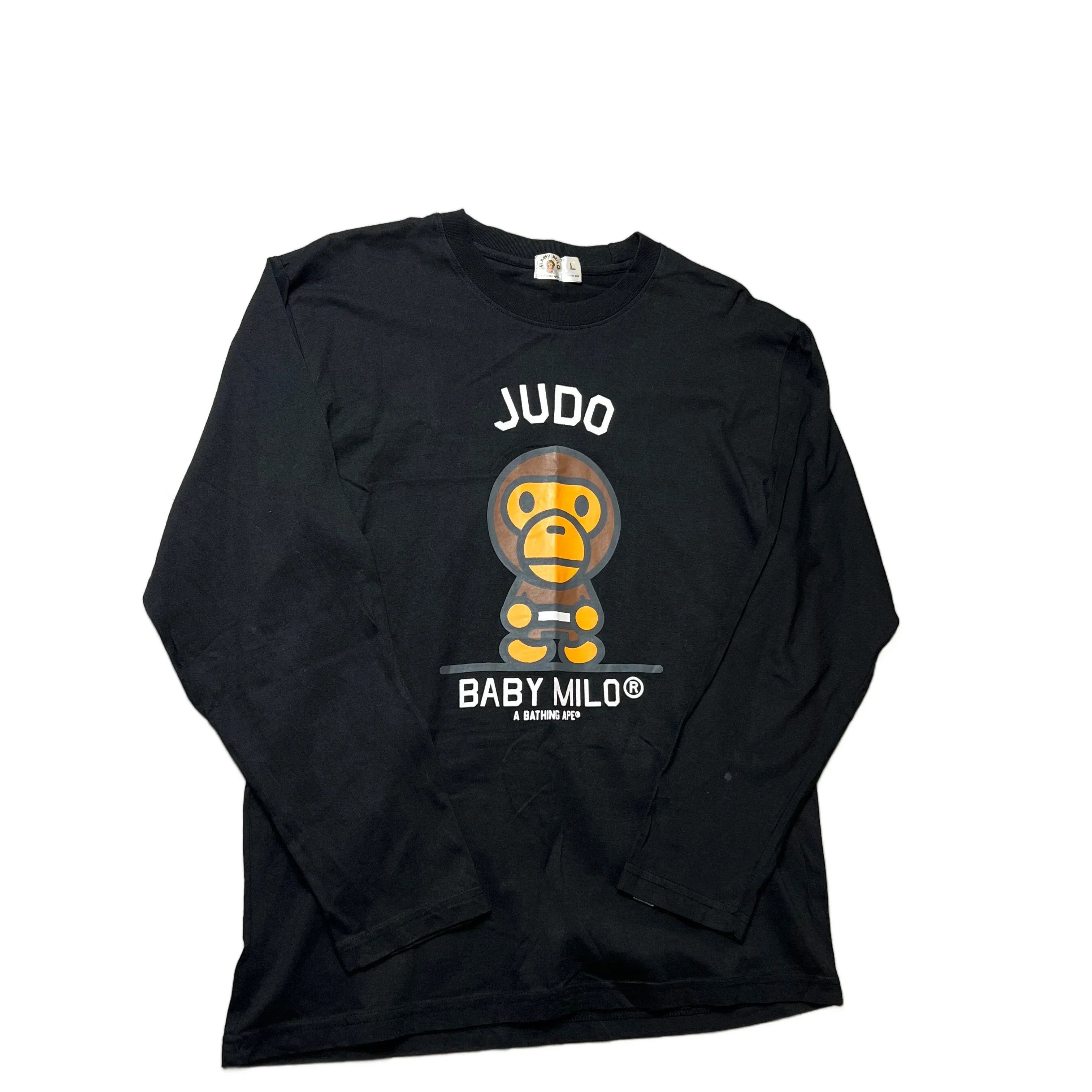 Black A Bathing Ape (BAPE) Long Sleeve Tee - L