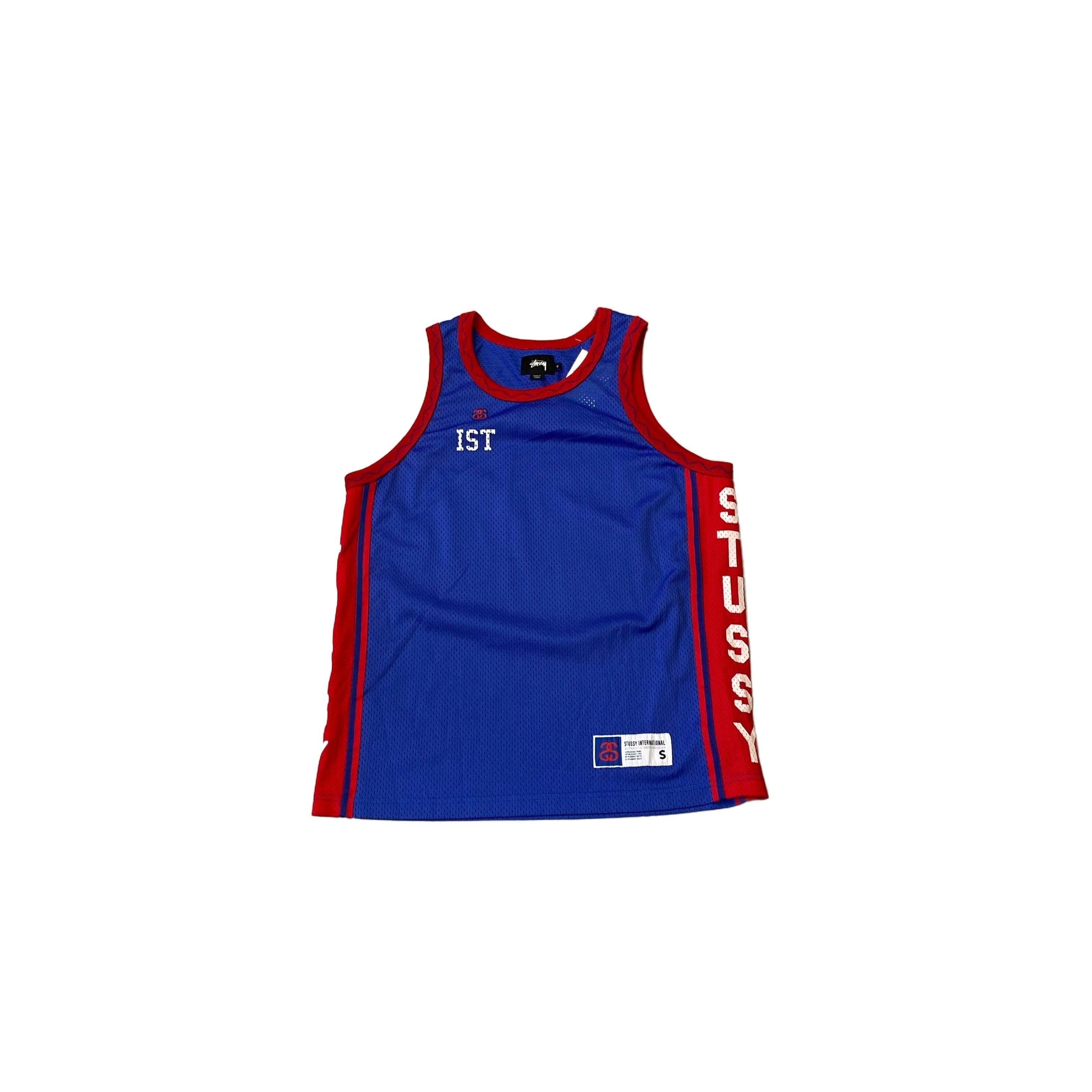 Blue Stussy Basketball Jersey - S