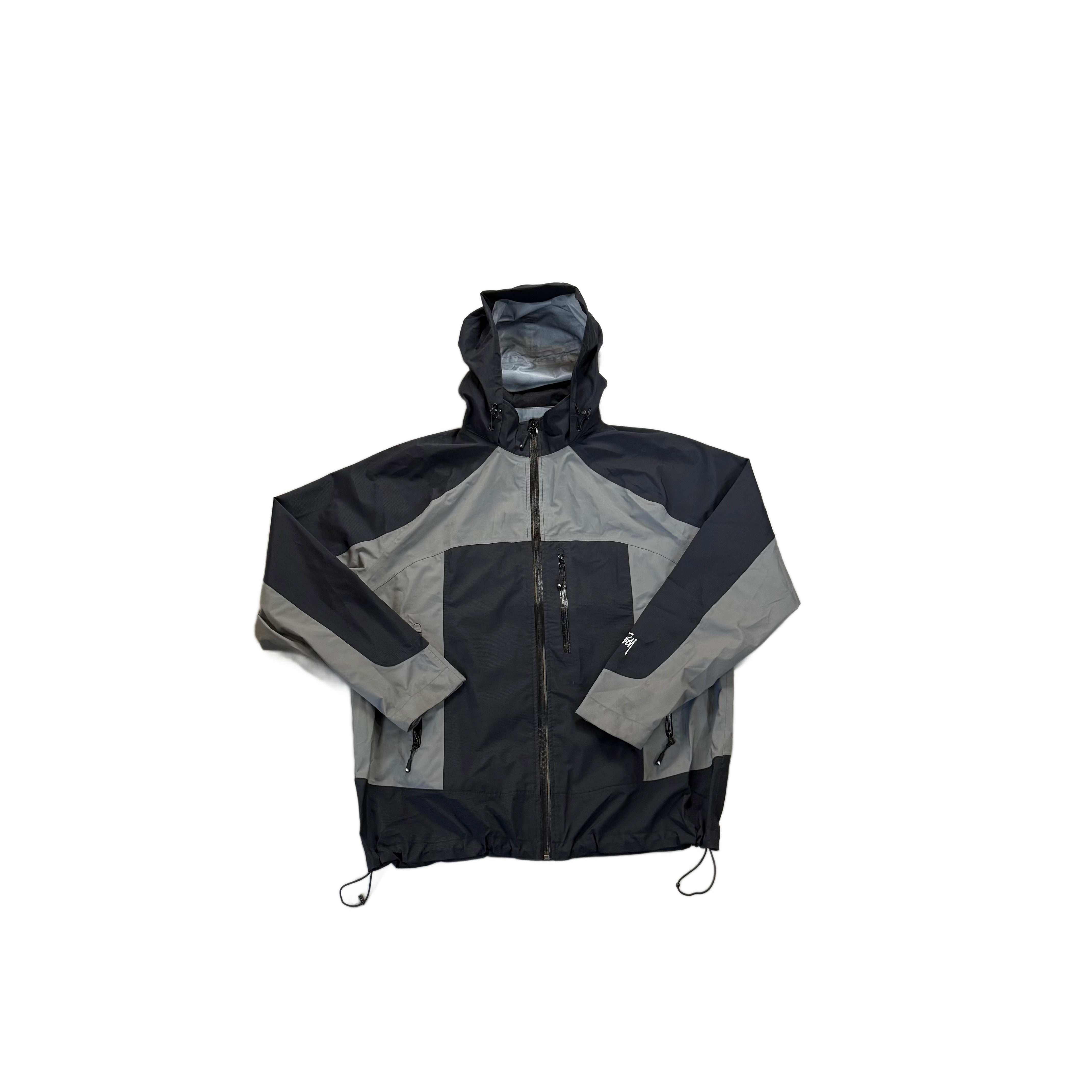 Black + Grey Stussy Jacket - M