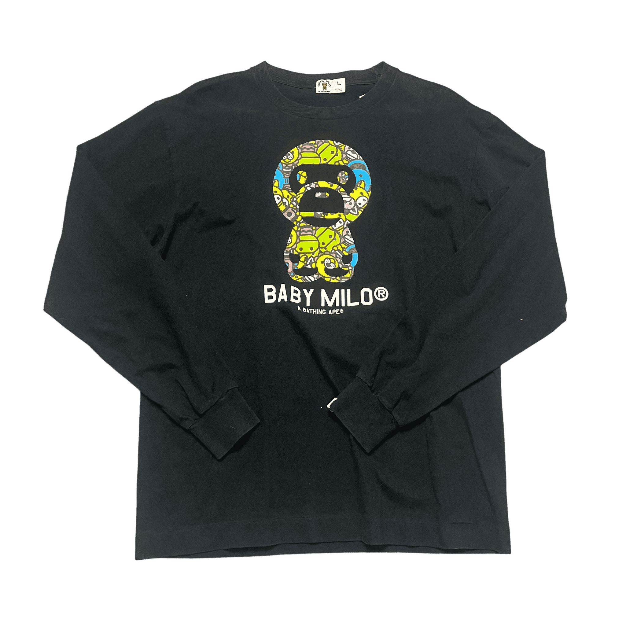 Black A Bathing Ape (BAPE) Long Sleeve Tee - L