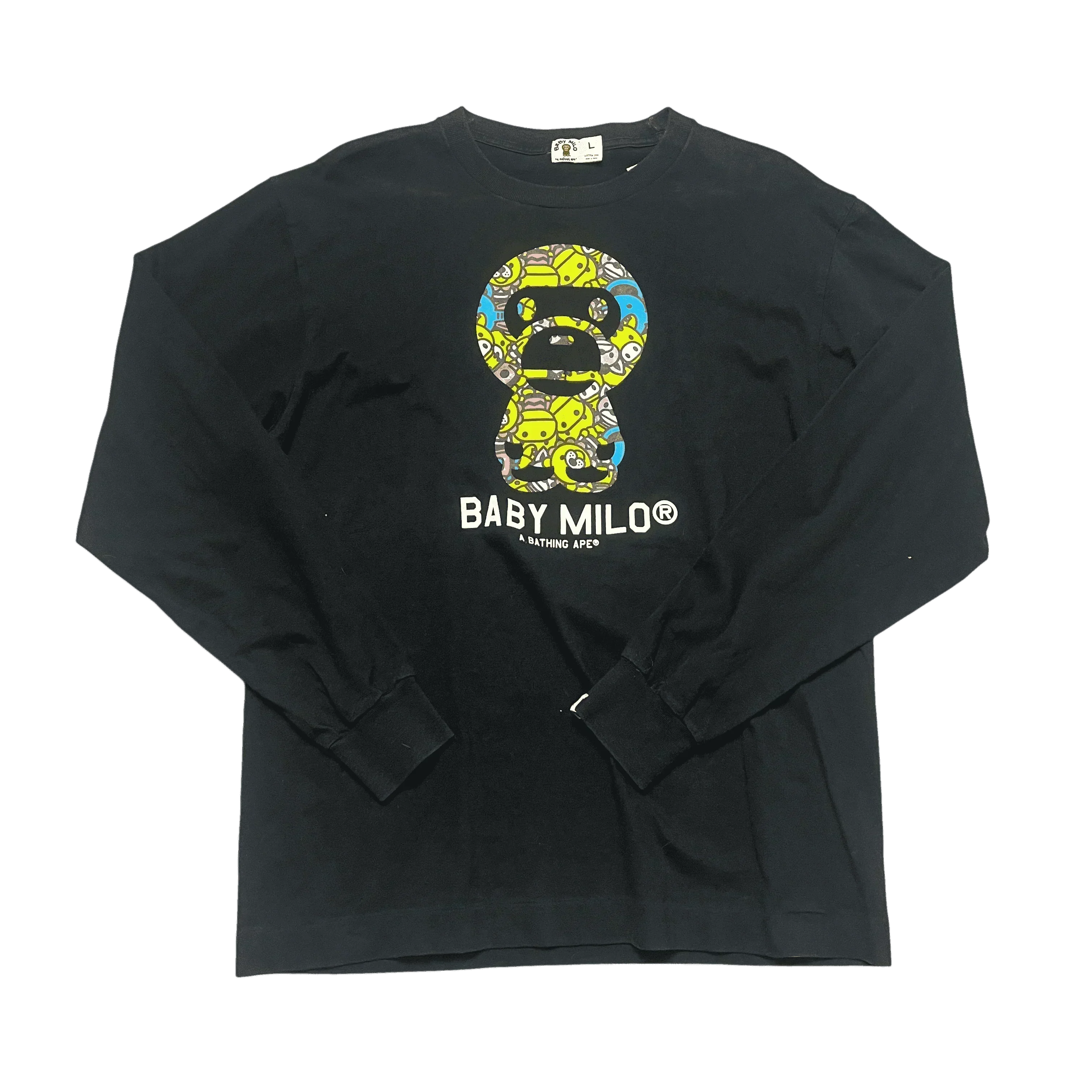 Black A Bathing Ape (BAPE) Long Sleeve Tee - L