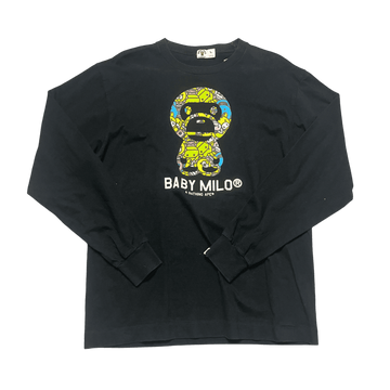 Black A Bathing Ape (BAPE) Long Sleeve Tee - L