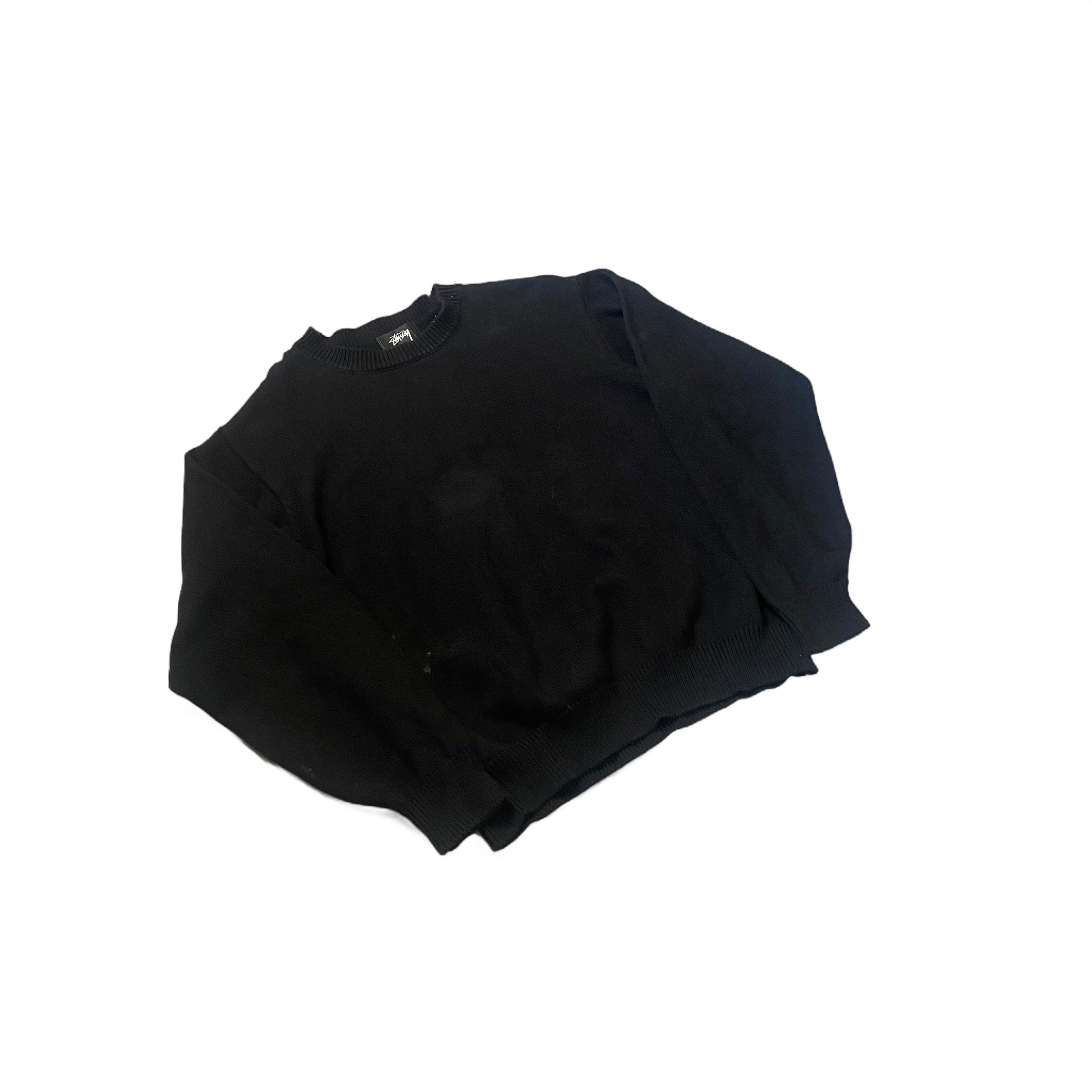 Black Stussy Knitted Sweatshirt - L