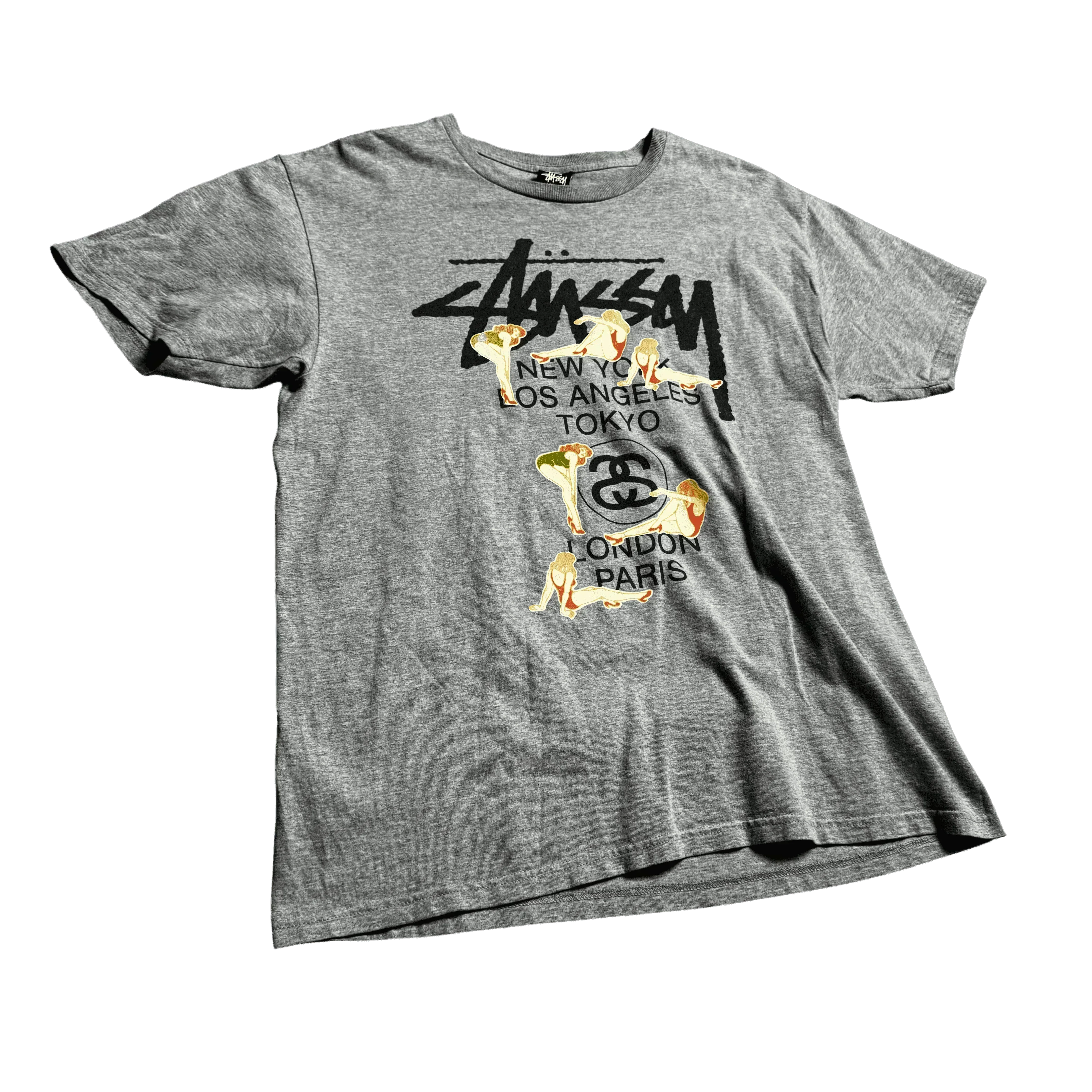 Grey Stussy Tee - L