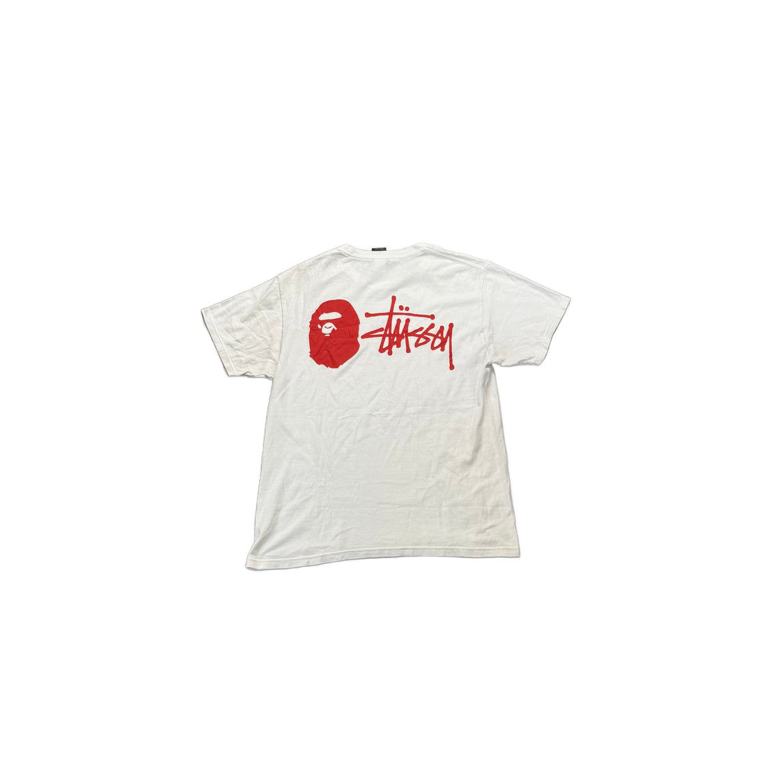 White A Bathing Ape (BAPE) x Stussy Tee - M