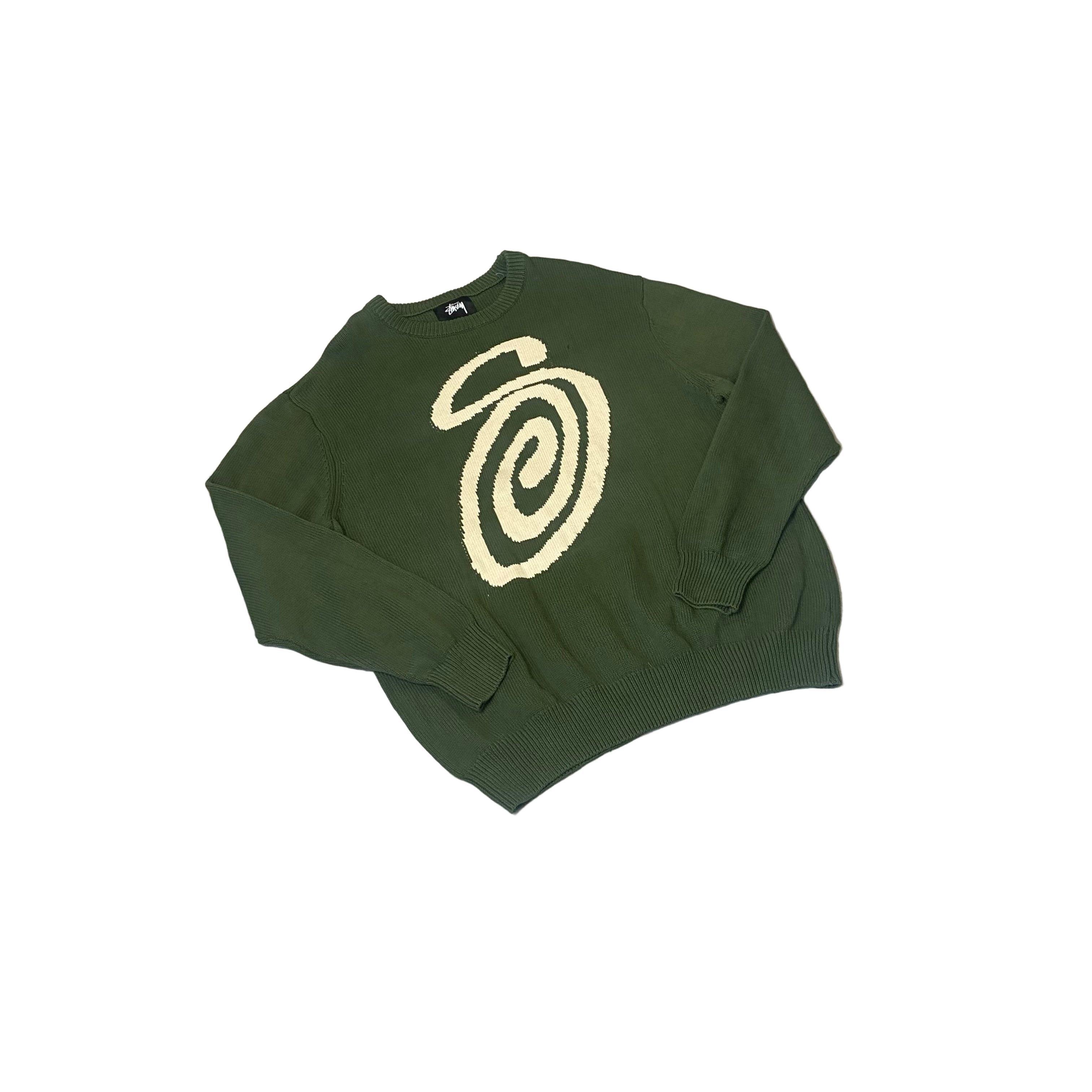 Green Stussy Knitted Sweatshirt - XL