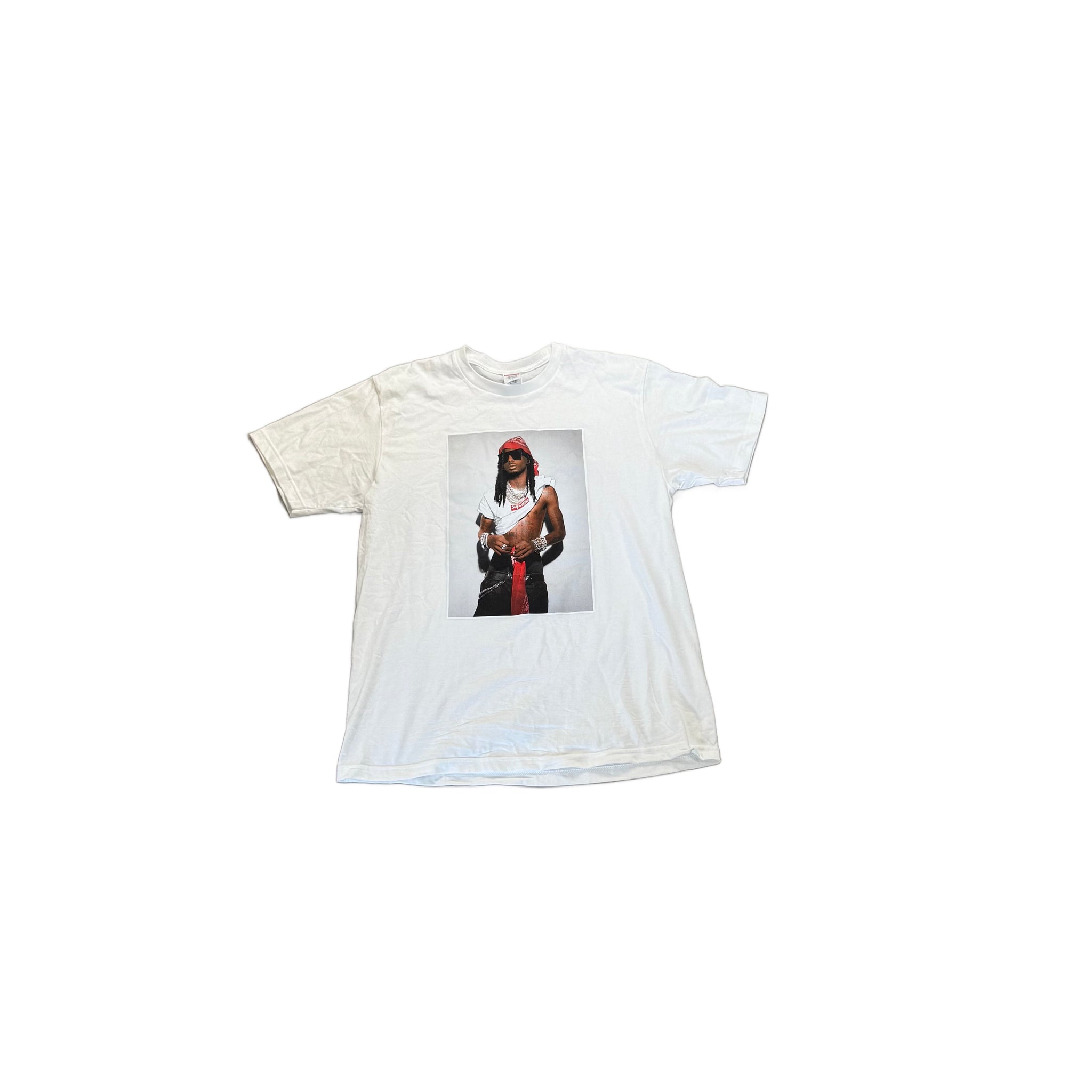 White Supreme Playboy Carti Tee - L