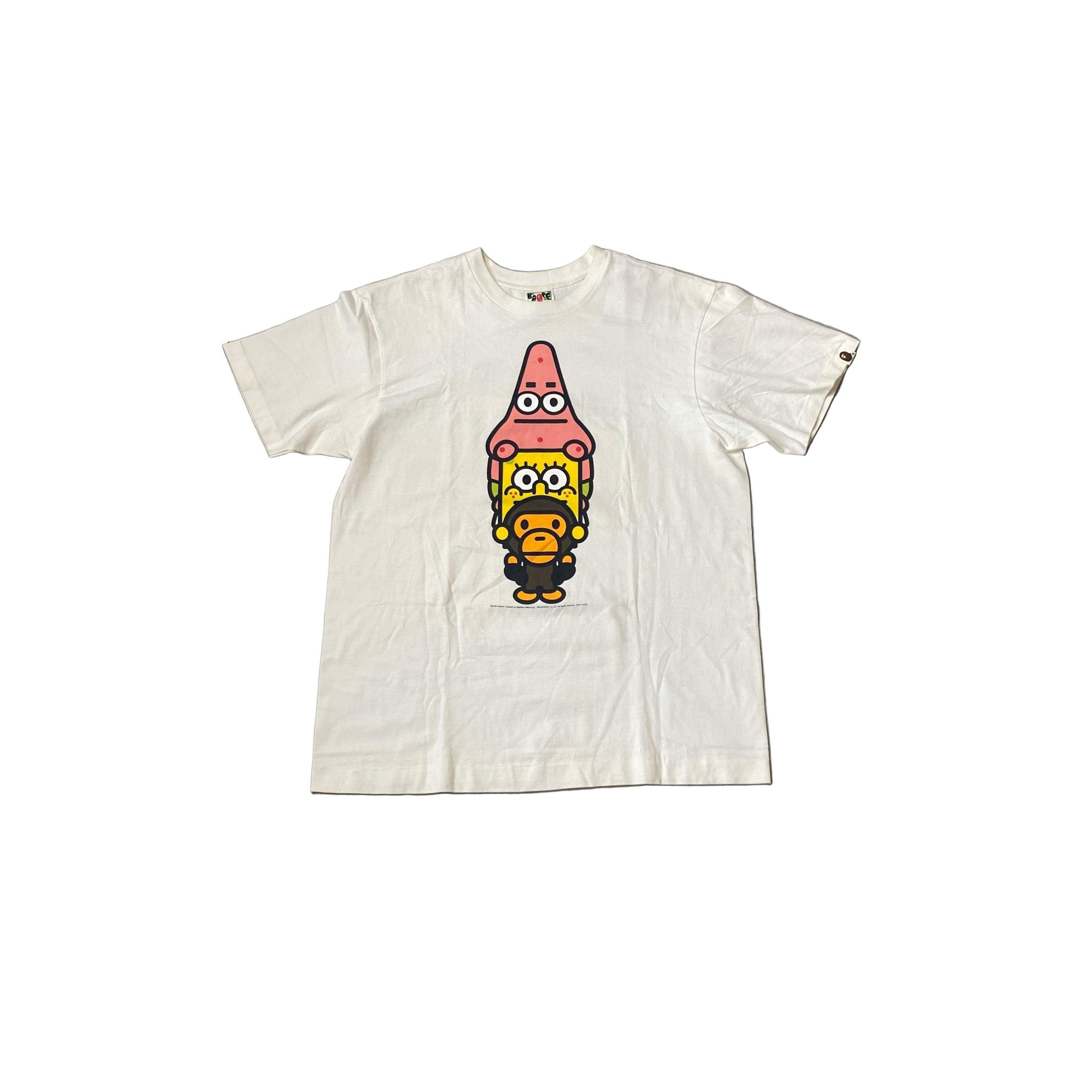 White A Bathing Ape (BAPE) x Spongebob Tee - L
