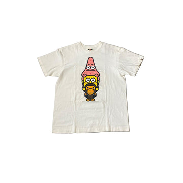 White A Bathing Ape (BAPE) x Spongebob Tee - L