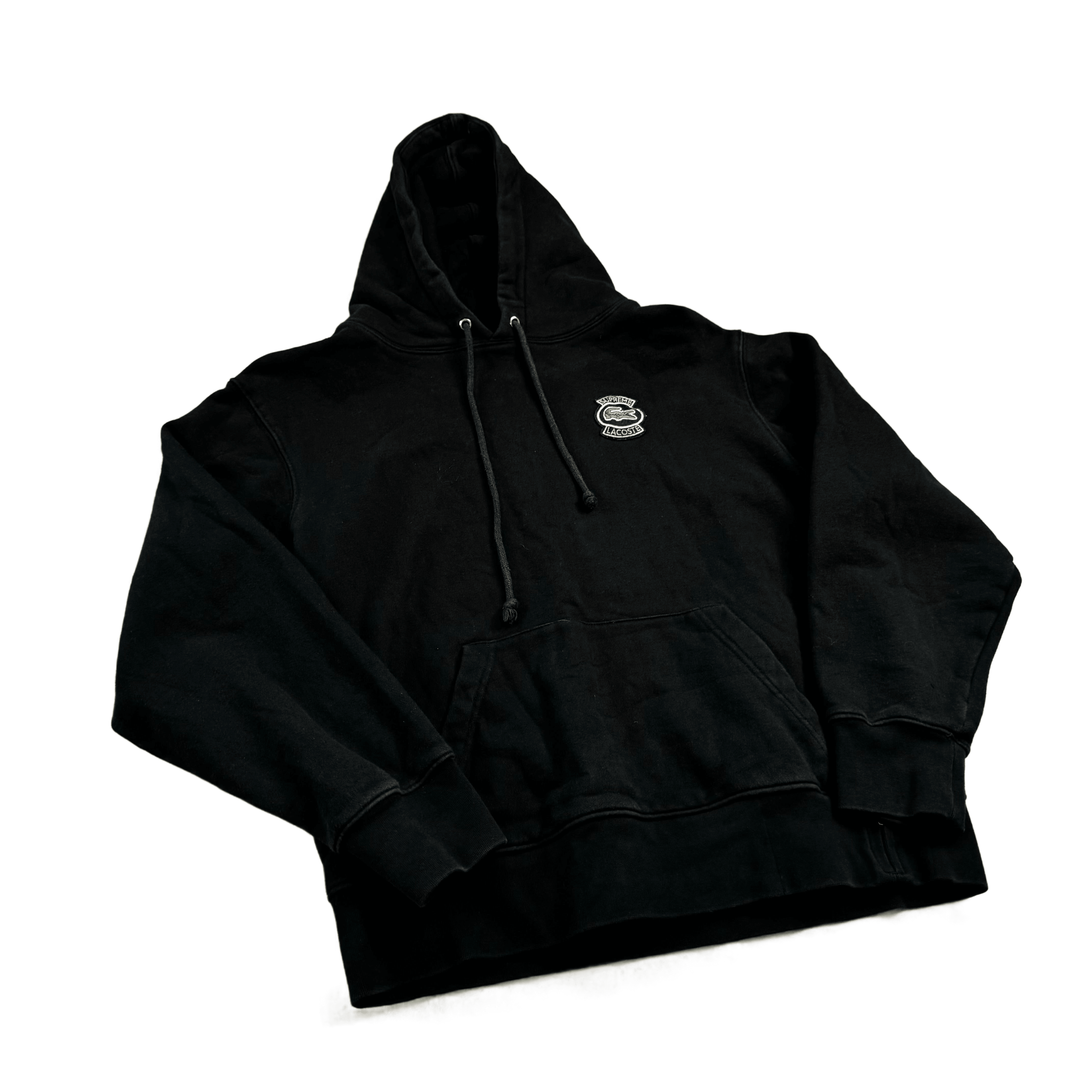 Black Supreme x Lacoste Hoodie - S