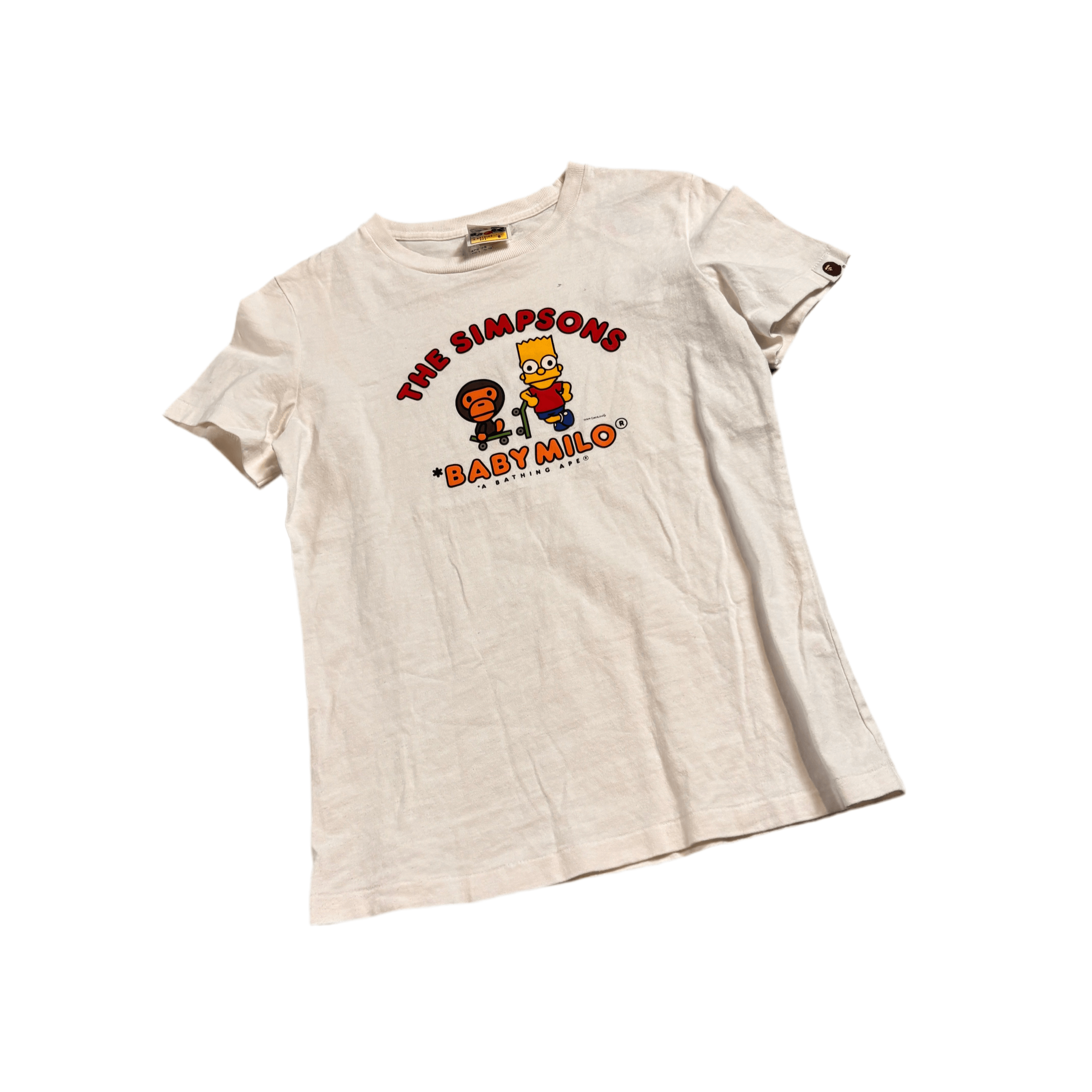 Women’s White A Bathing Ape (BAPE) x The Simpsons Tee - S