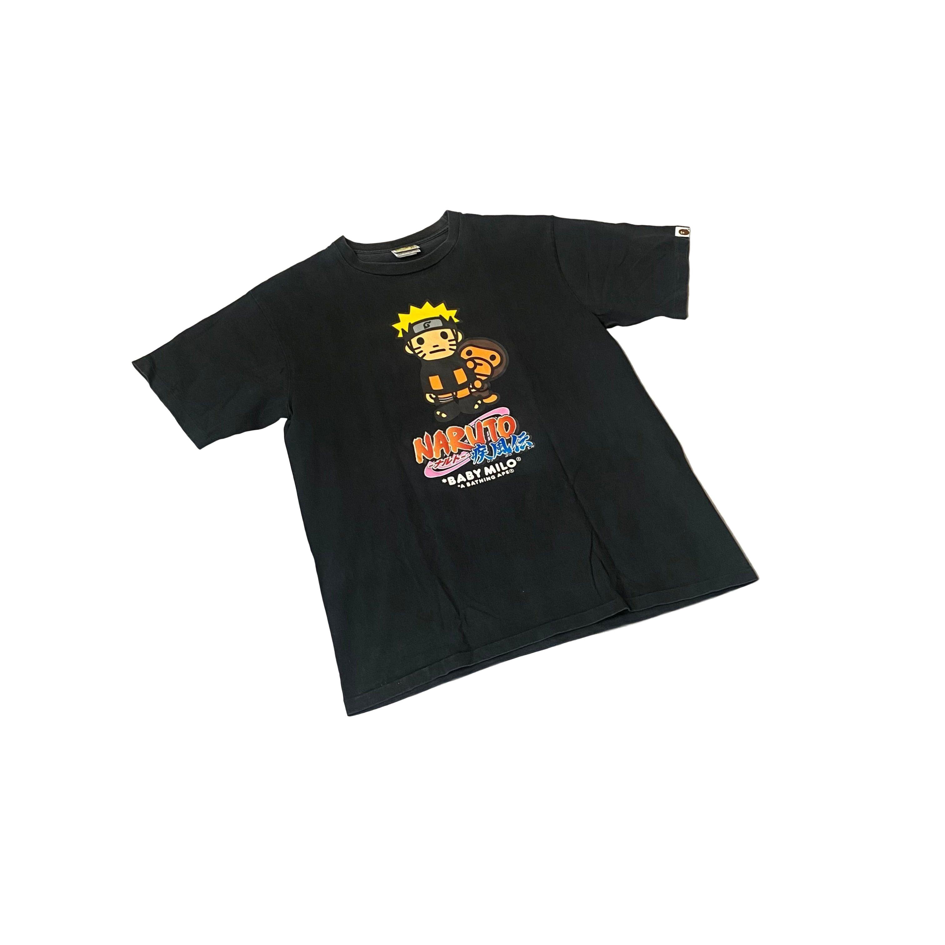Black A Bathing Ape (BAPE) x Naruto Tee - XL