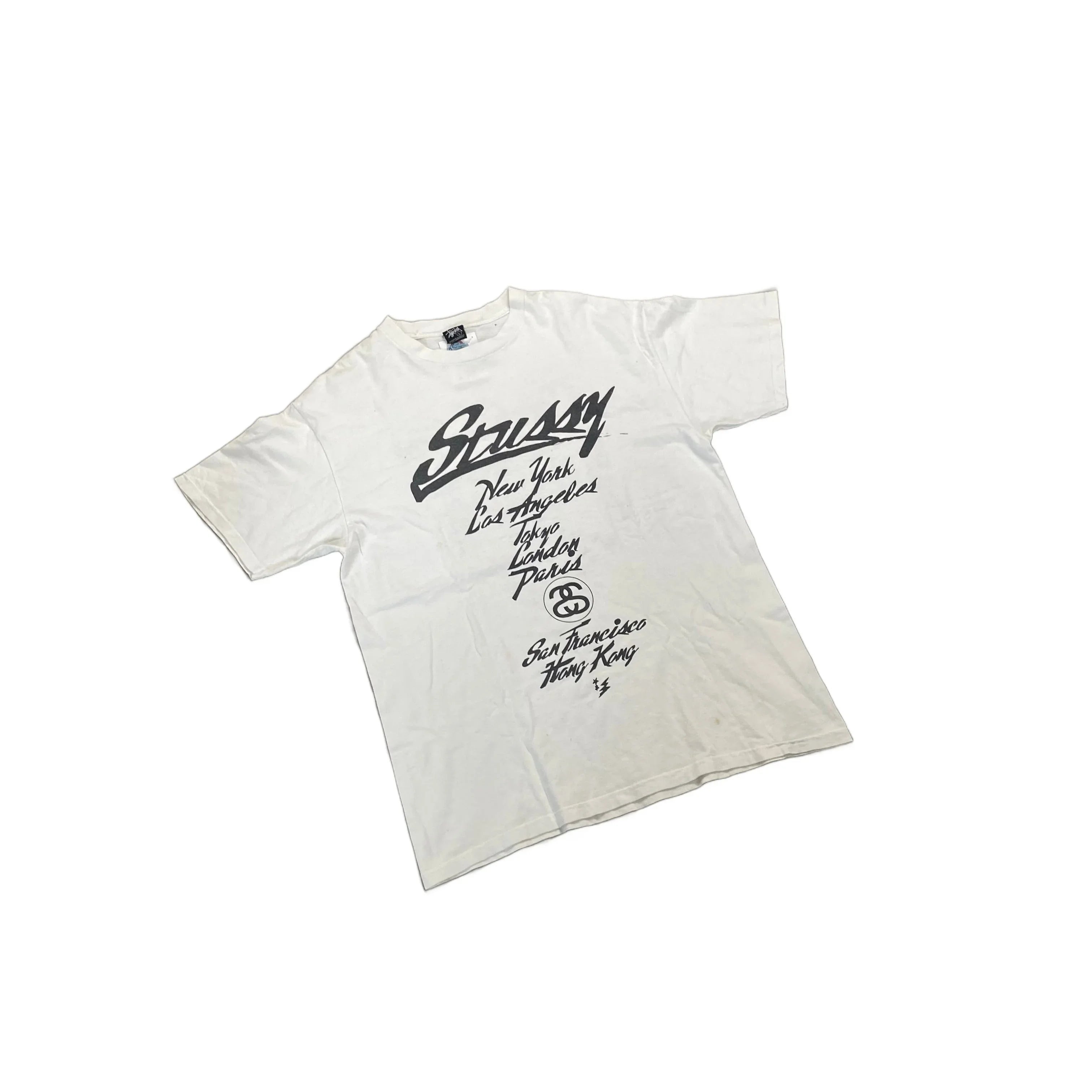White Stussy Tee - L