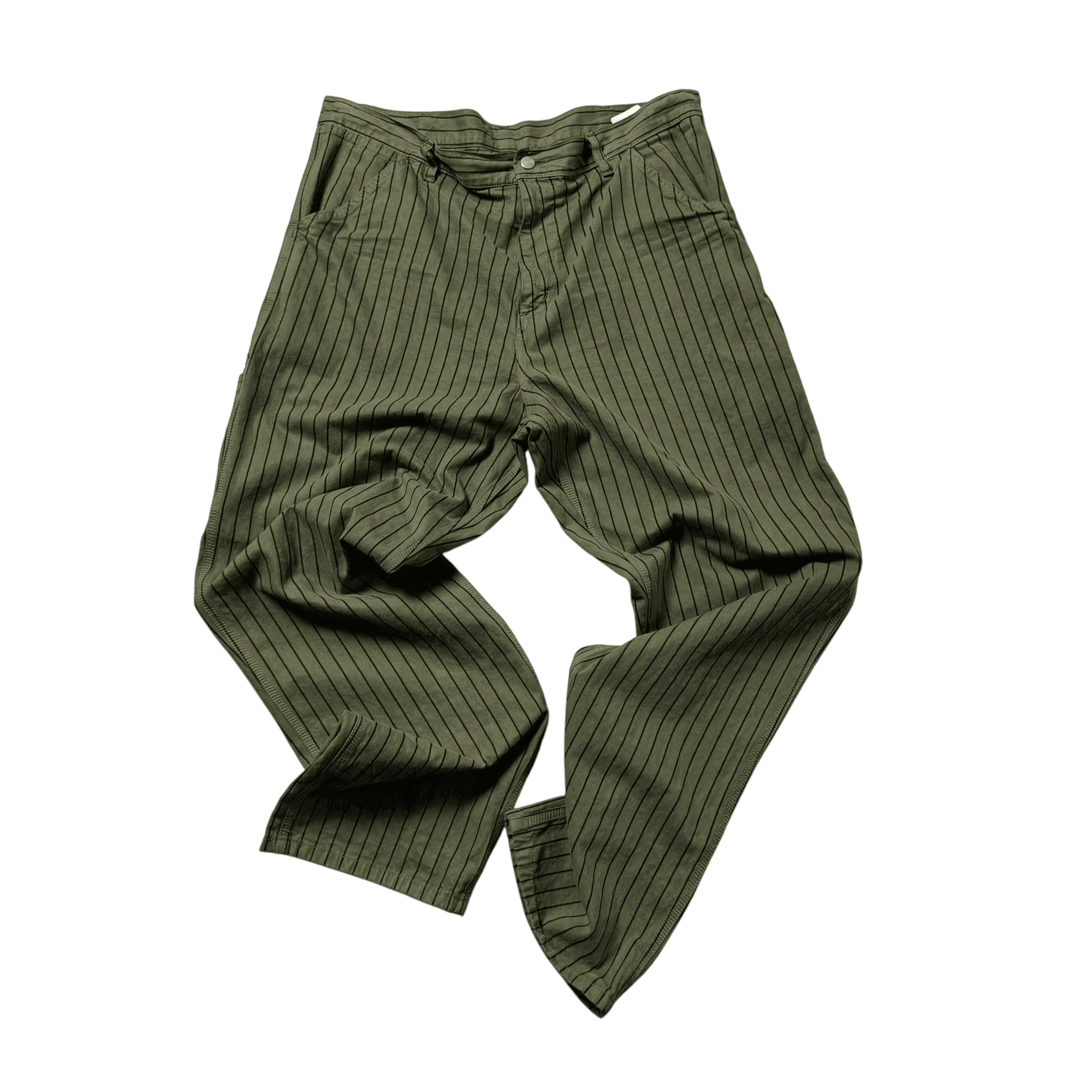 Green Carhartt Pinstripe Bottoms -34 x 32